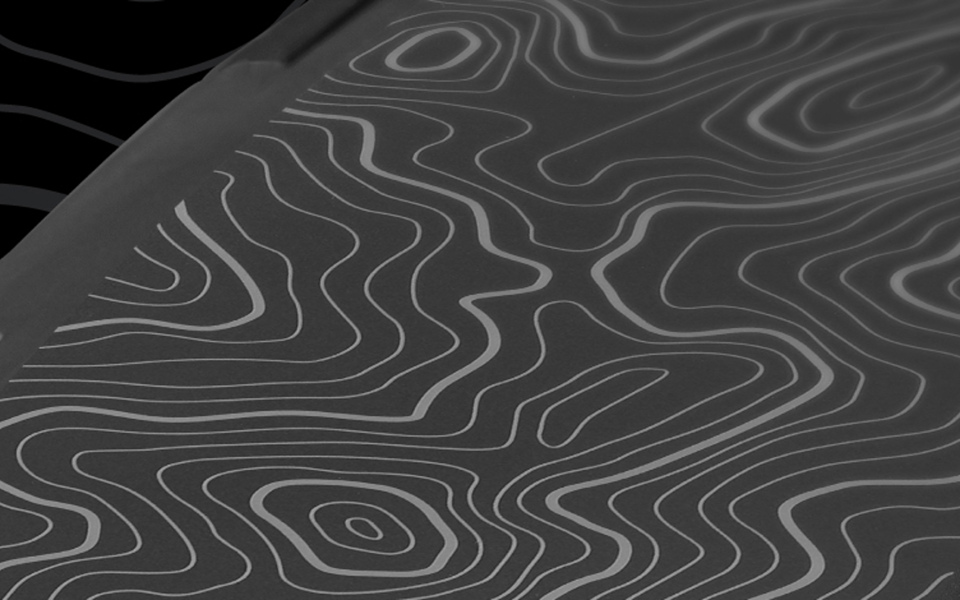 デザインに等高線柄を採用