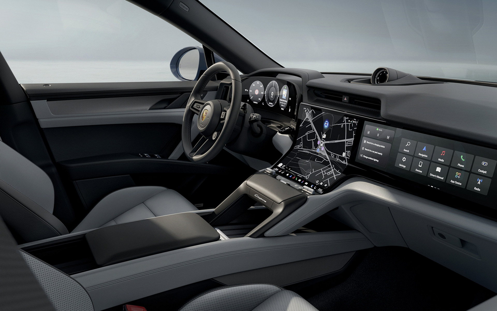 新型カイエンSエレクトリックのインテリア