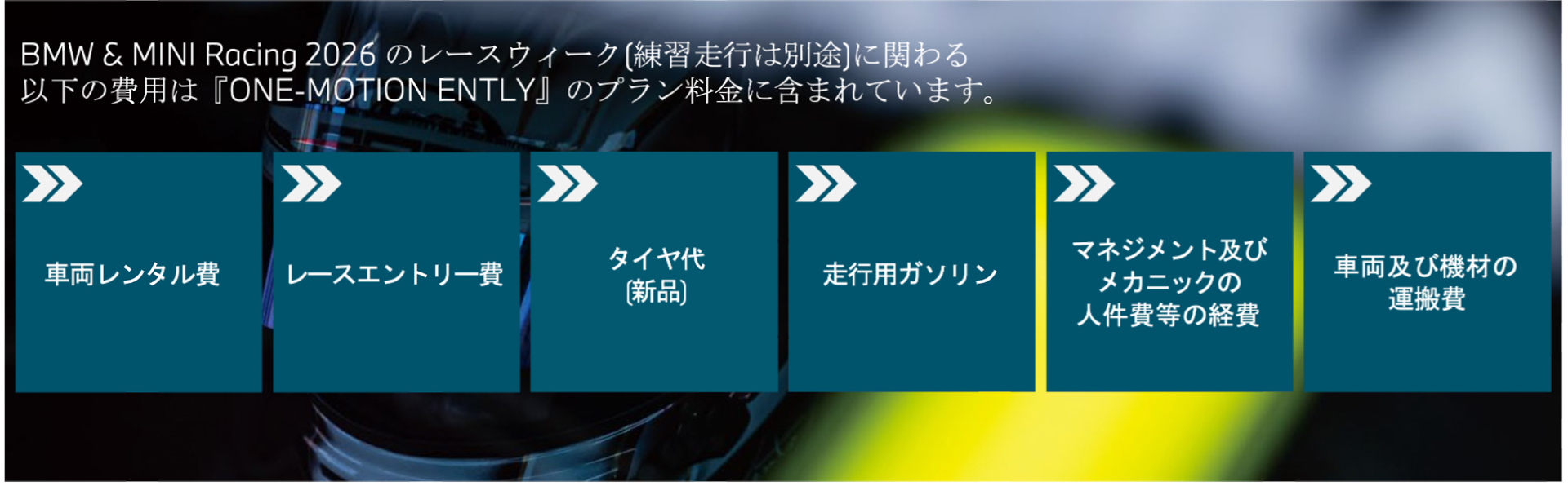 練習走行以外の料金はすべてプラン料金に含まれている