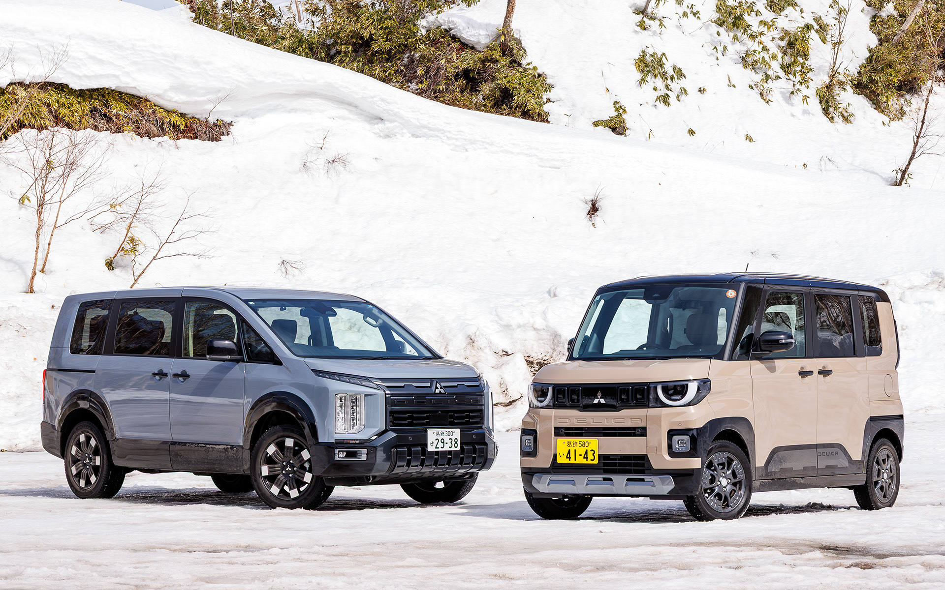 新型「デリカD:5」「デリカミニ」で雪上試乗