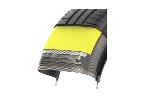 転がり抵抗とロードノイズのどちらも犠牲にすることなく低減させる新しいアンダートレッドラバー