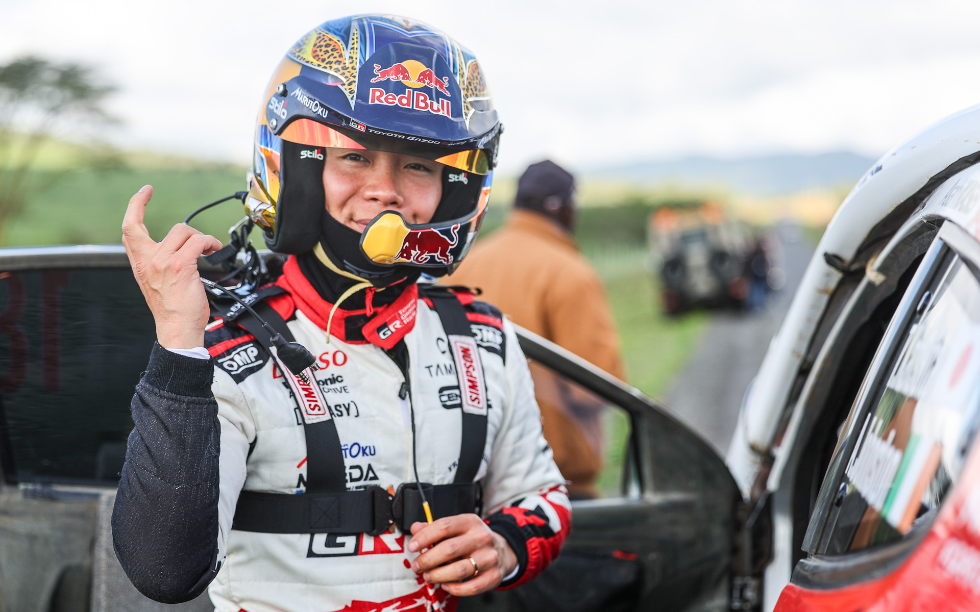 WRC第3戦サファリ・ラリー・ケニアで優勝した勝田貴元選手。日本人として34年ぶりのWRC優勝となる