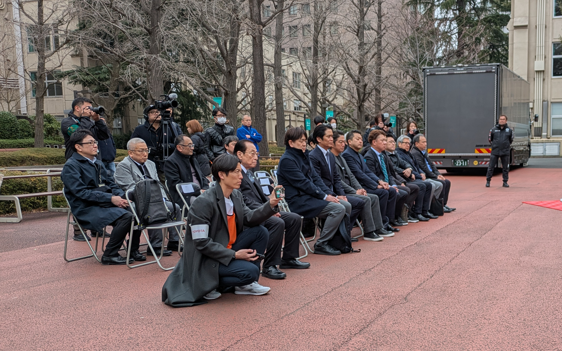 お披露目会は青山学院大学の青山キャンバス内で実施された