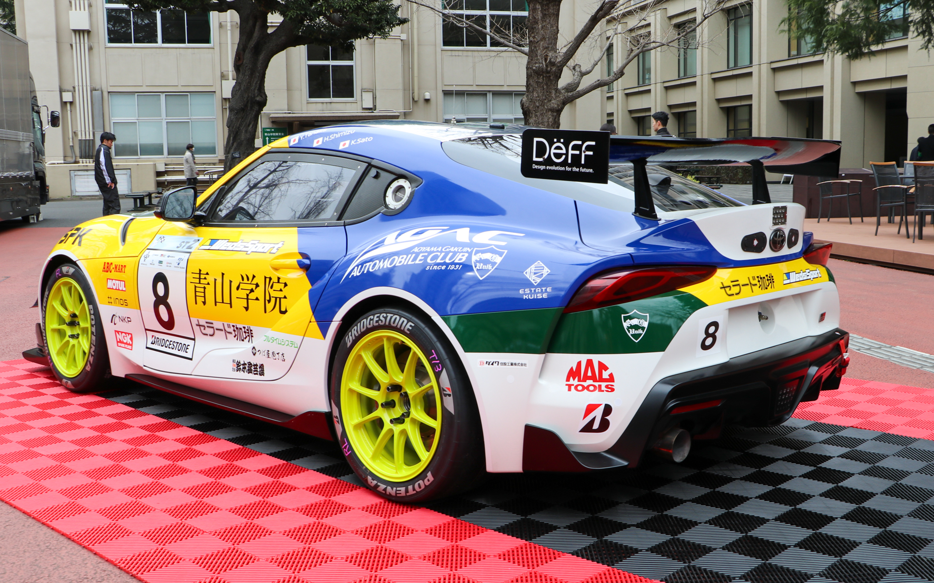 青山学院大学自動車部のスーパー耐久2026年シリーズ参戦マシンとなる「青山学院自動車部 GRスープラGT4 EVO」