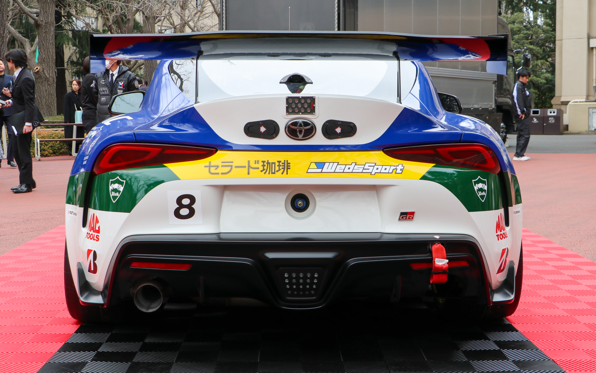 アンベールされた「青山学院自動車部 GRスープラGT4 EVO」