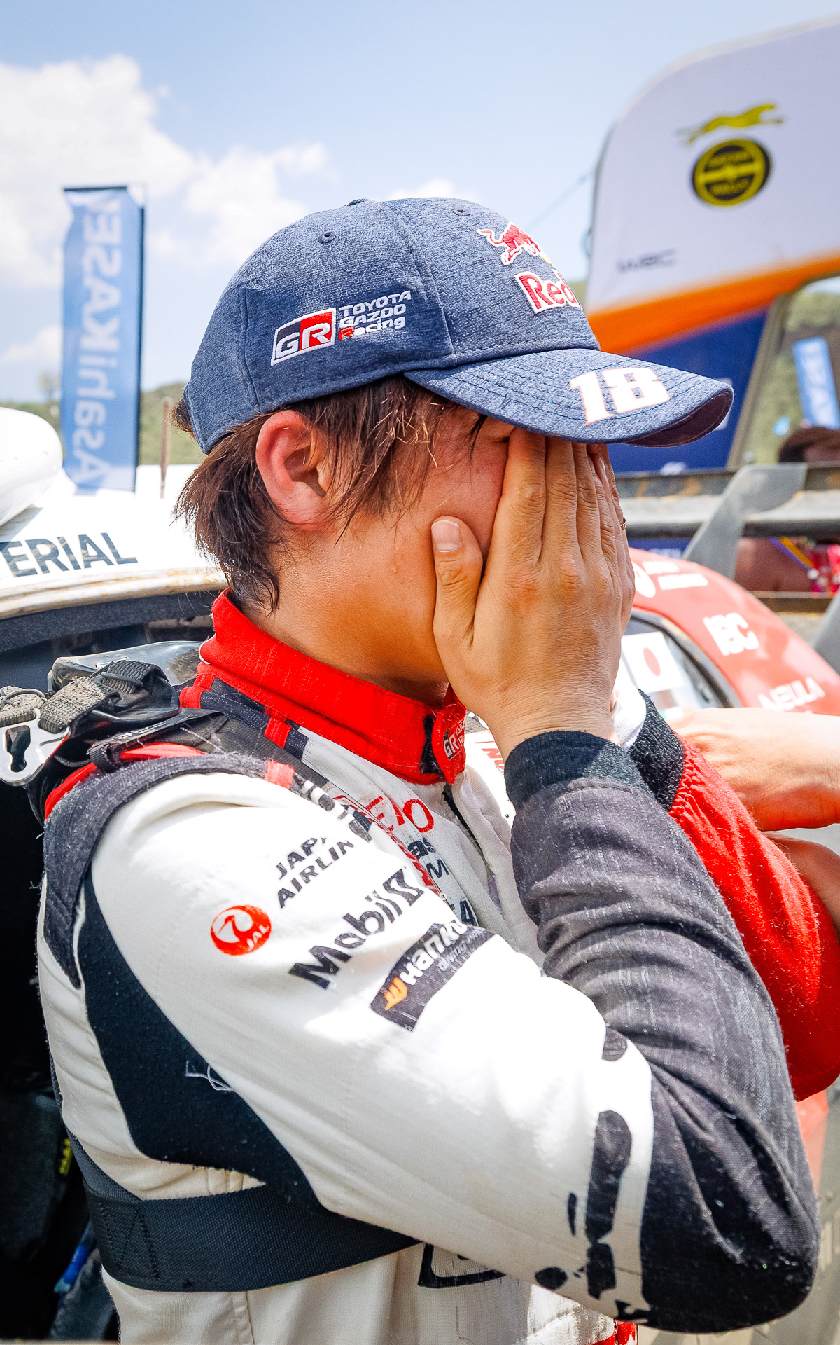 ゴール直後の勝田貴元選手