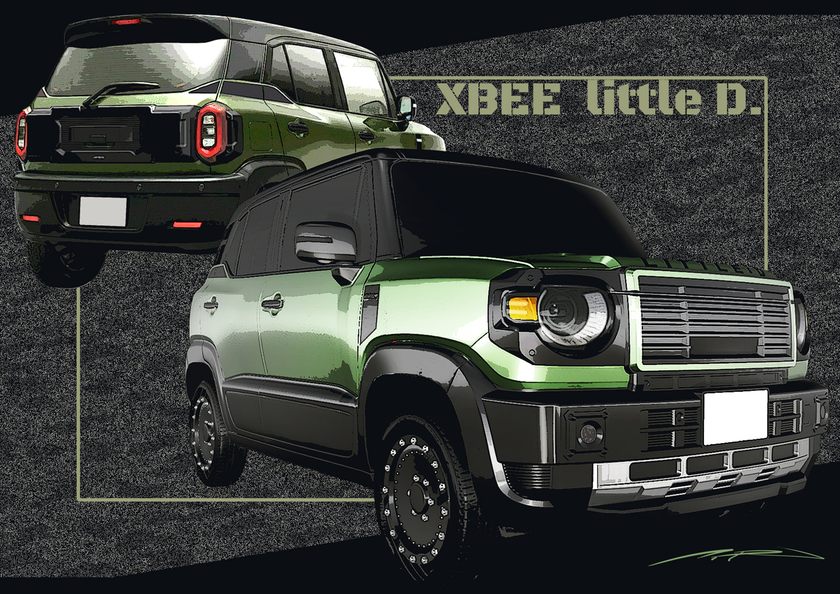 ダムドのスズキ新型ボディキット「X BEE little D.」イメージスケッチ