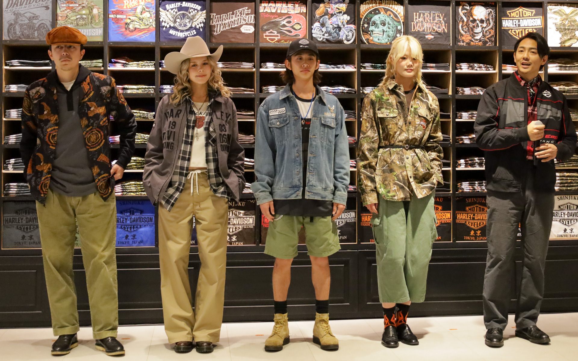 5名のモデルがコーディネート例を披露