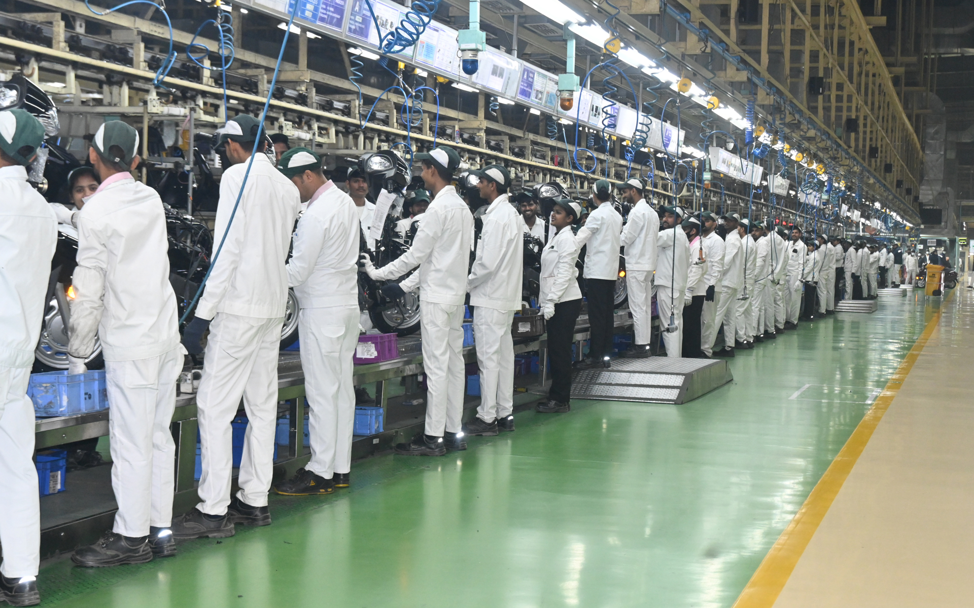 HMSI第二工場の二輪車生産ライン