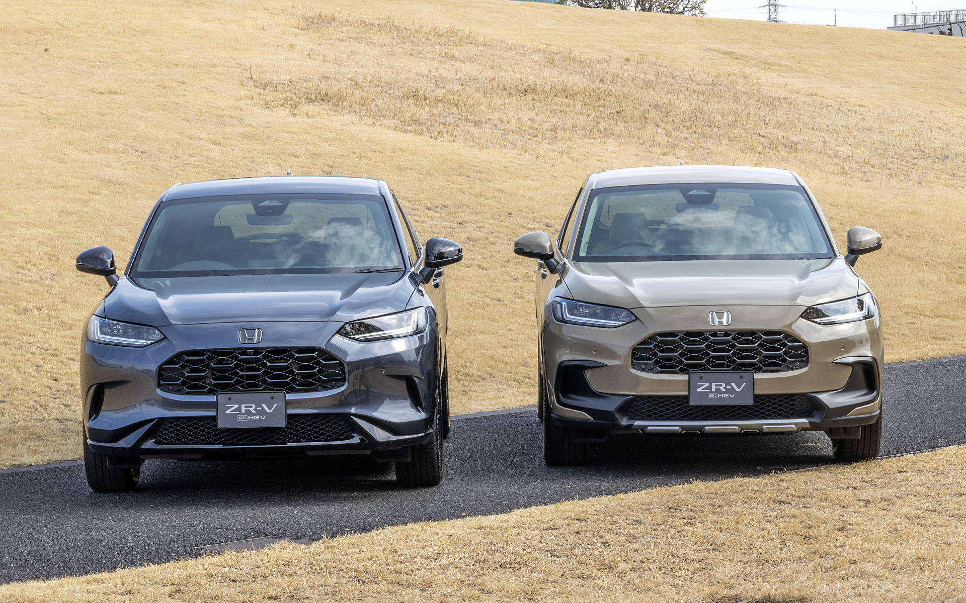 クロスツーリング（右）とブラックスタイル（左）。特別仕様車はともにハニカムグリルを採用しているが、バンパー形状は違っている。並べるとその違いも分かる