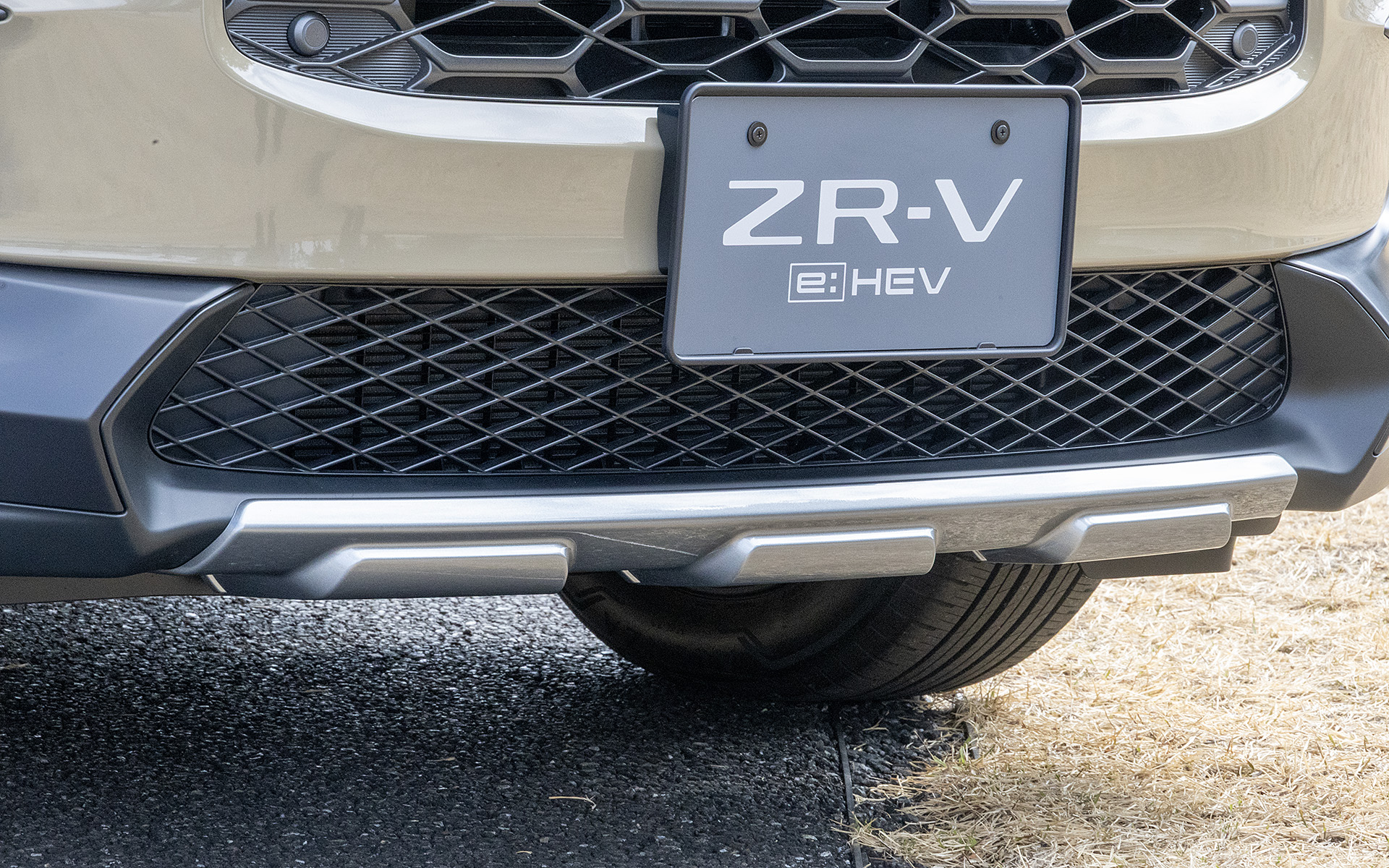 専用フロントバンパーガーニッシュ/専用フロントバンパーロアガーニッシュを装備。ロアガーニッシュはシルバー加飾仕上げ