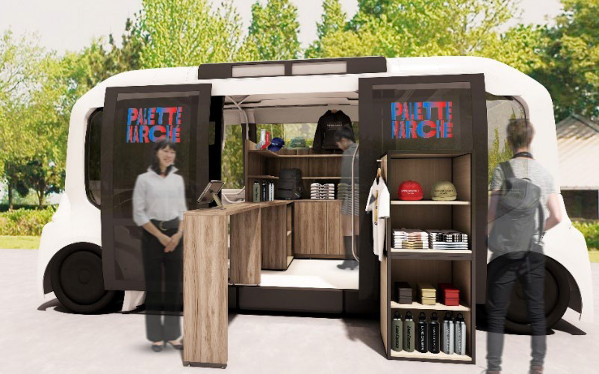 シンボルプロムナード公園内『TOKYO DREAM PARK開業記念 有明春祭り』FAMILY PARKでは、ドラえもん関連商品を販売する「イーパレット」を出店