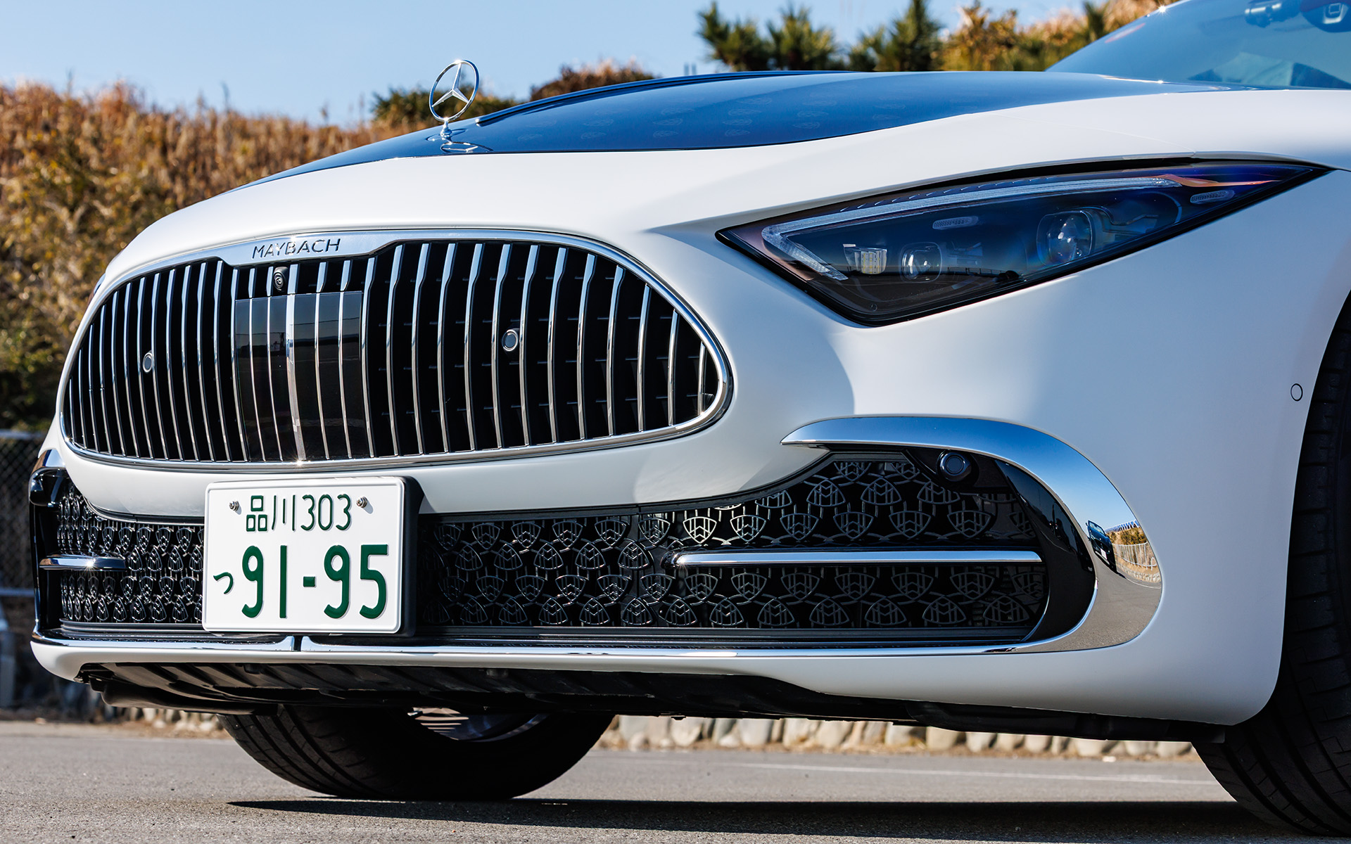 フロント下部のグリルもマイバッハロゴがちりばめられている