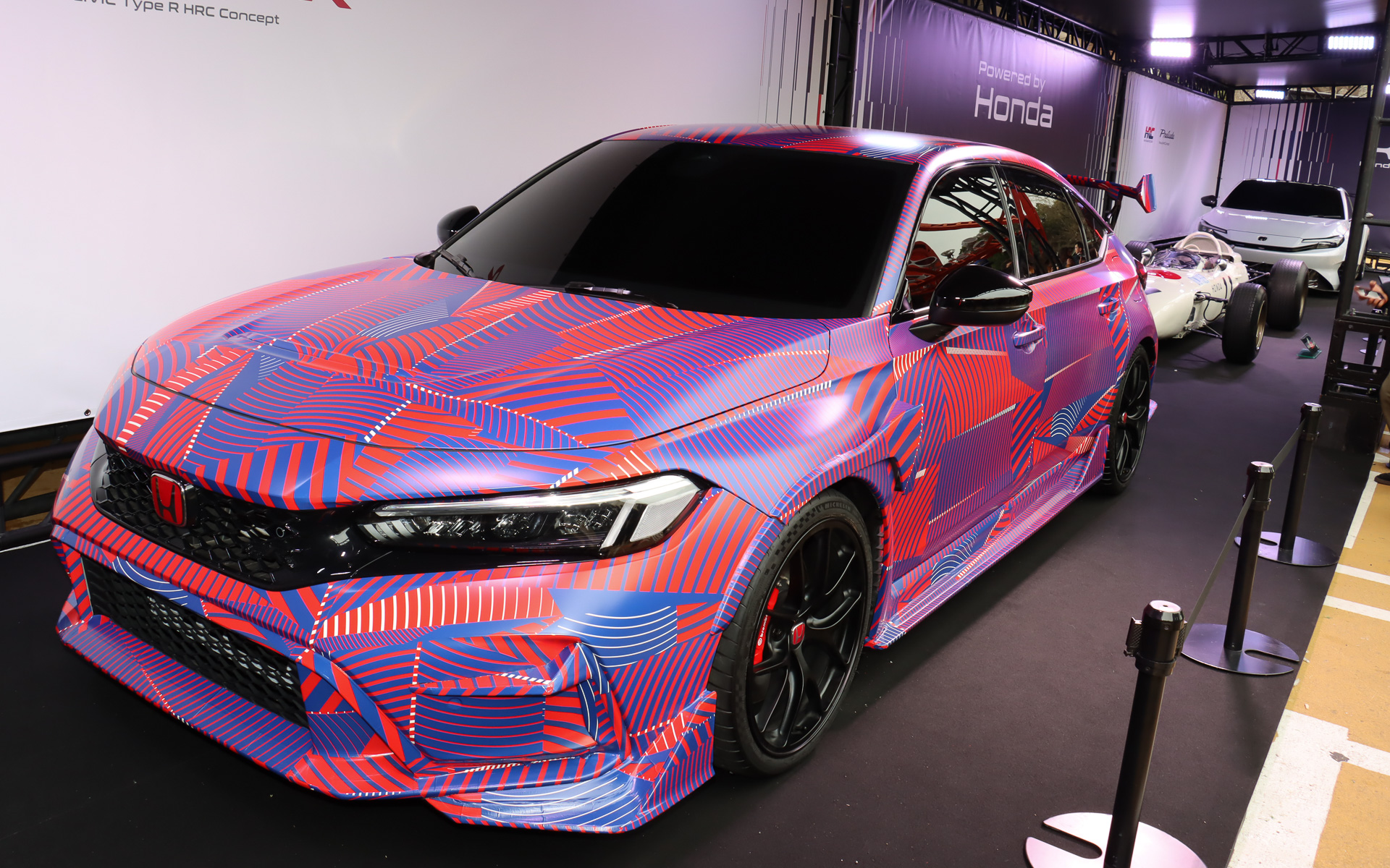 「RA272」やHRCバージョンの「プレリュード」「シビック TYPE R」が並ぶ「PARK ZONE」の展示エリア