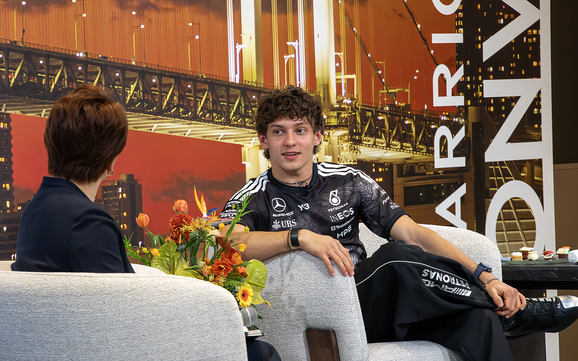 東京に来るのが今回が初めてというキミ・アントネッリ選手。短い時間ではあったそうだが、東京滞在は楽しめたようだ