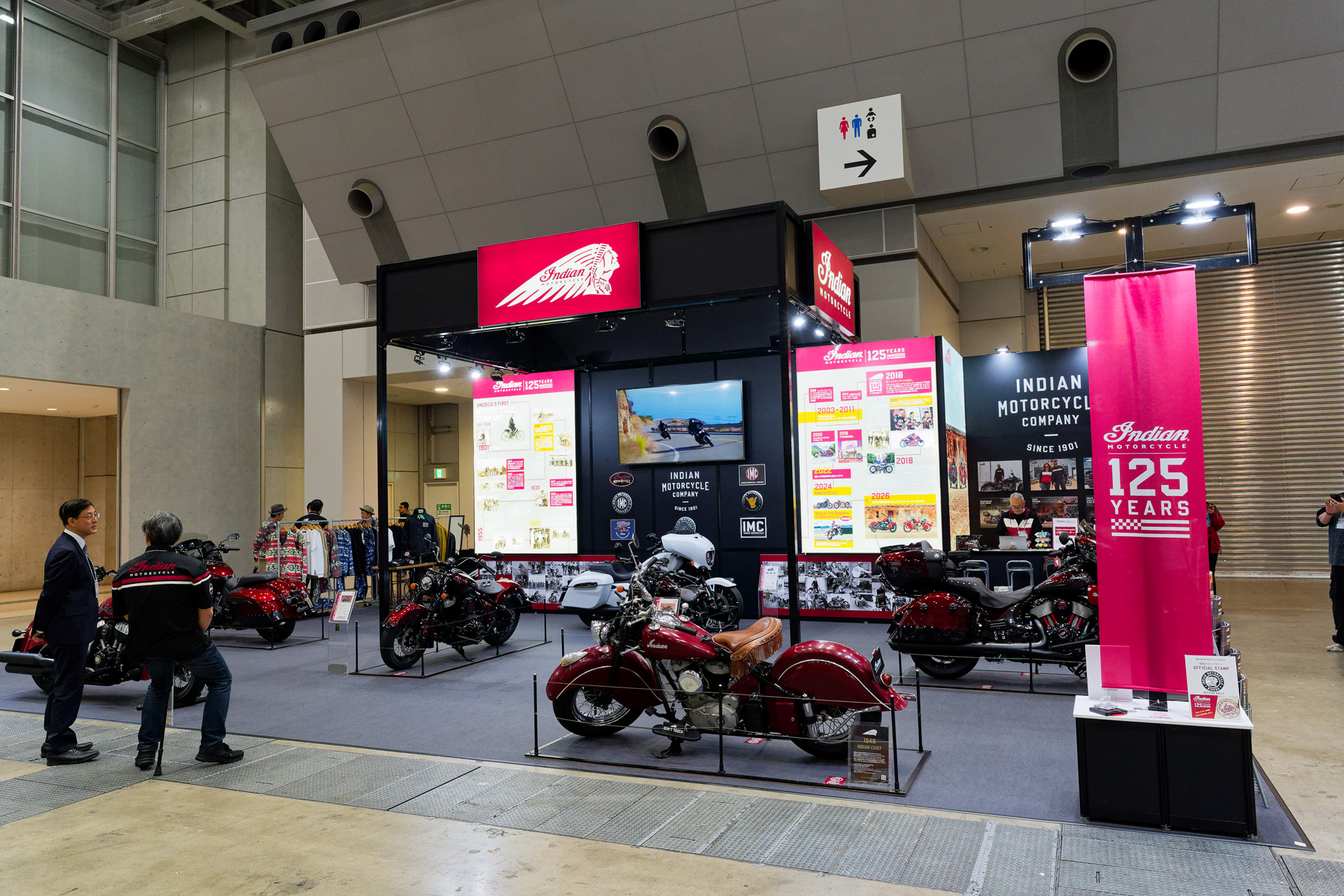 インディアンモーターサイクルのブース