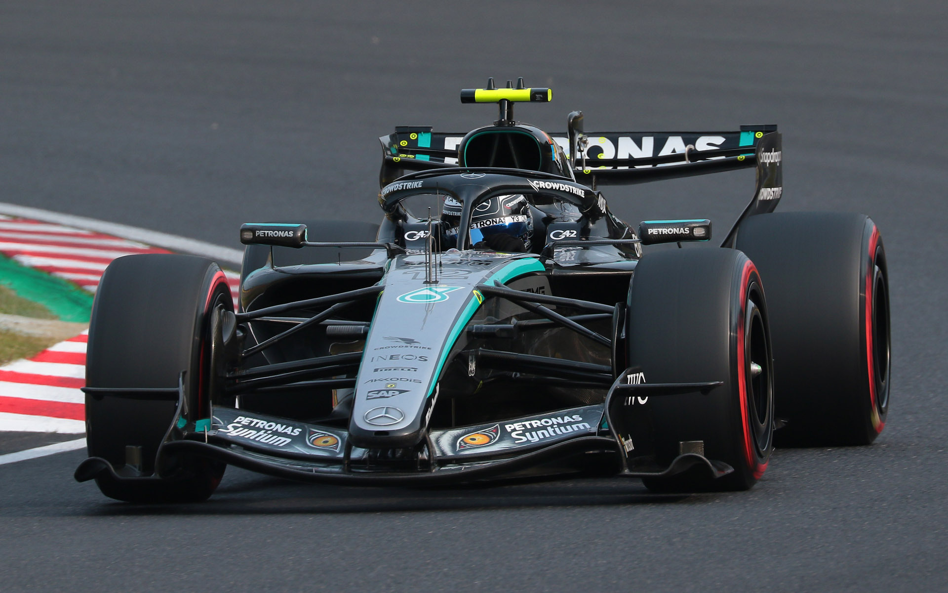 ポールポジションを獲得したキミ・アントネッリ選手（12号車 メルセデス）