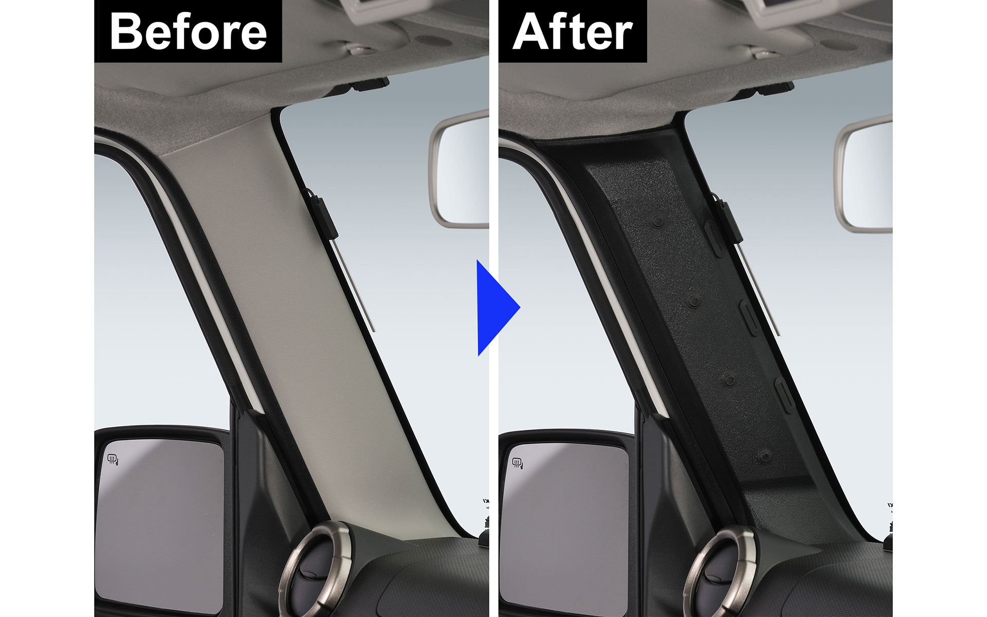 シンプルデザイン×黒シボで高級感をプラス