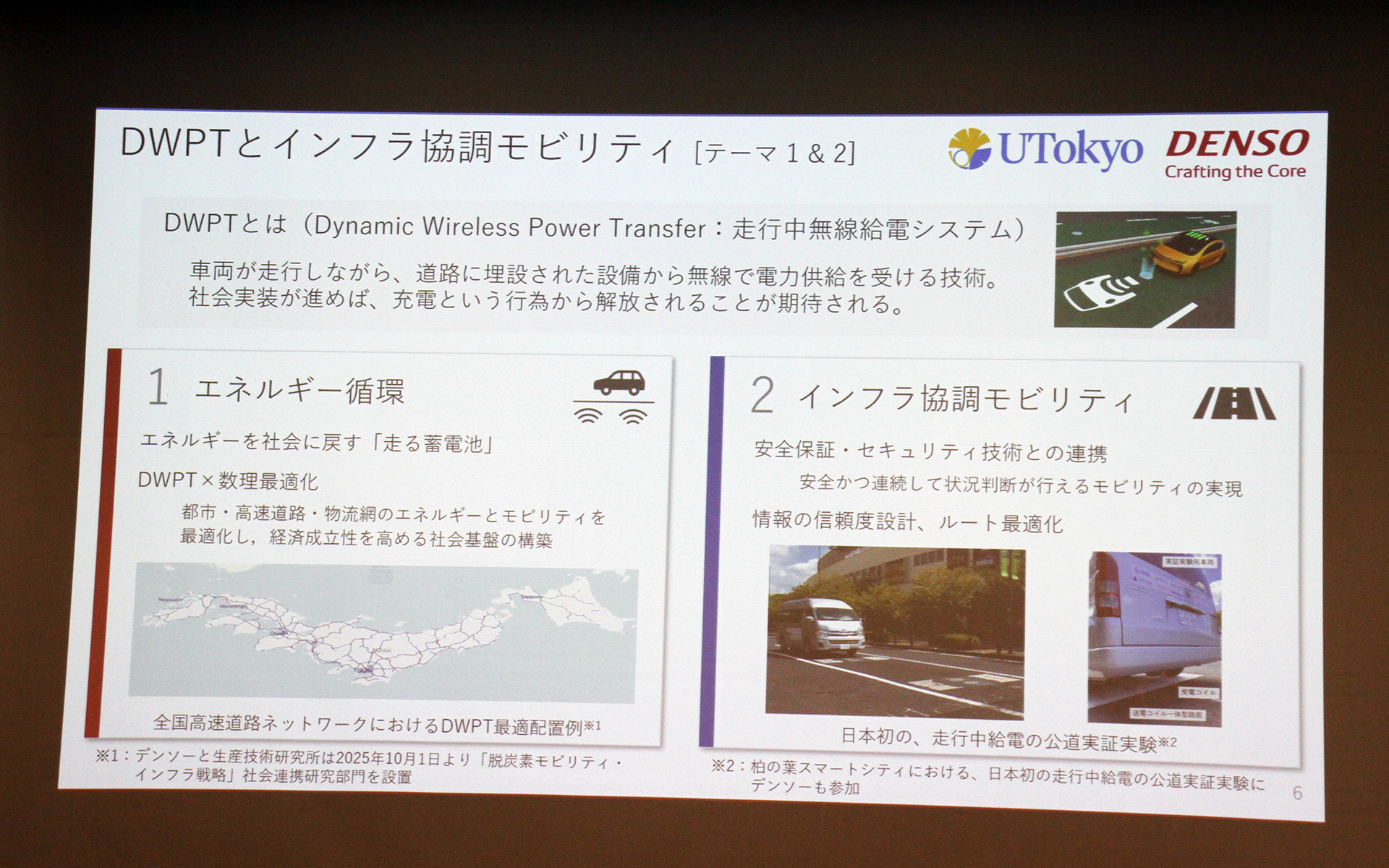DWPTとインフラ協調モビリティ（テーマ1＆2）