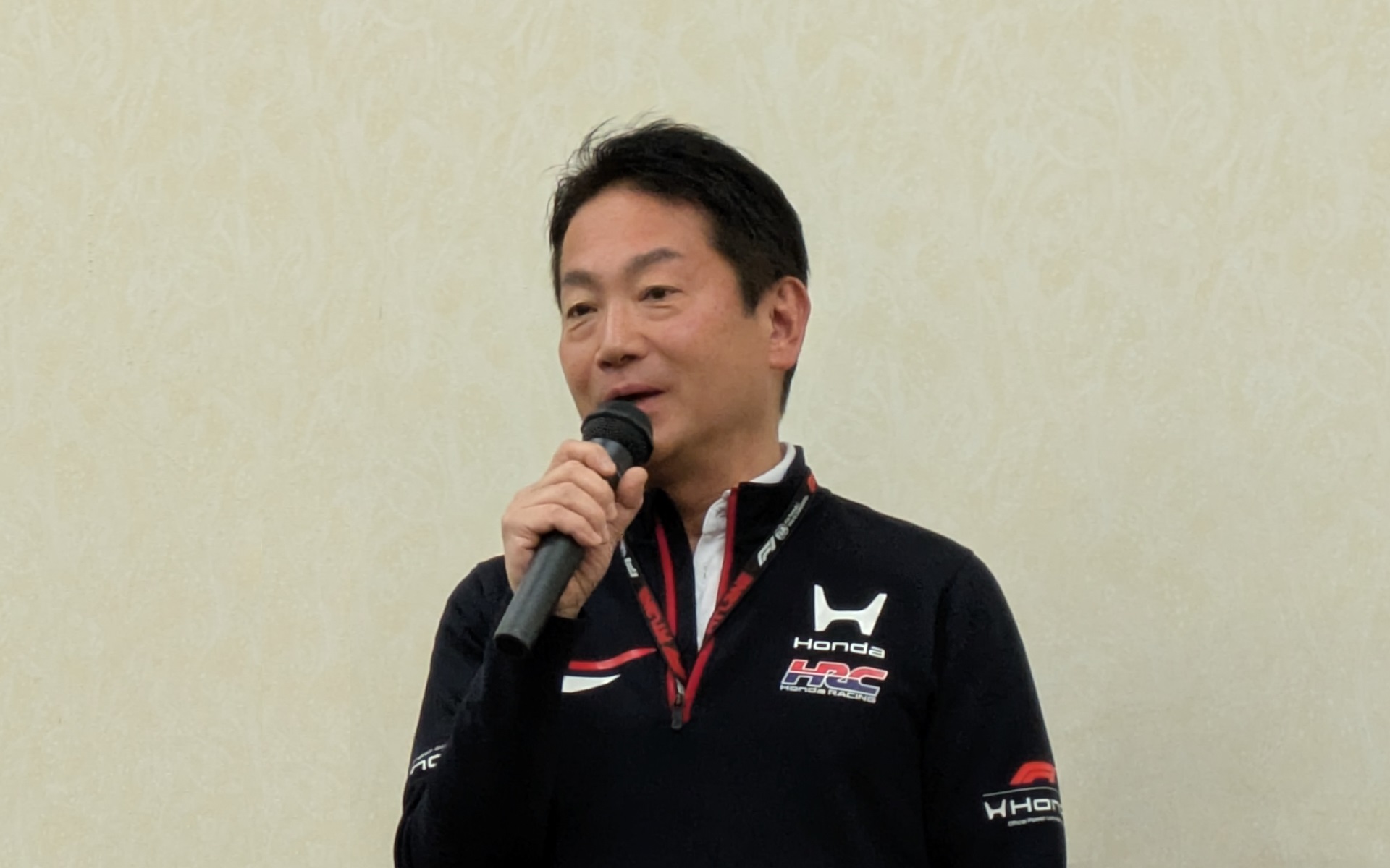 決勝レース前にF1日本GPへの期待を語ったHRC代表取締役社長 渡辺康治氏