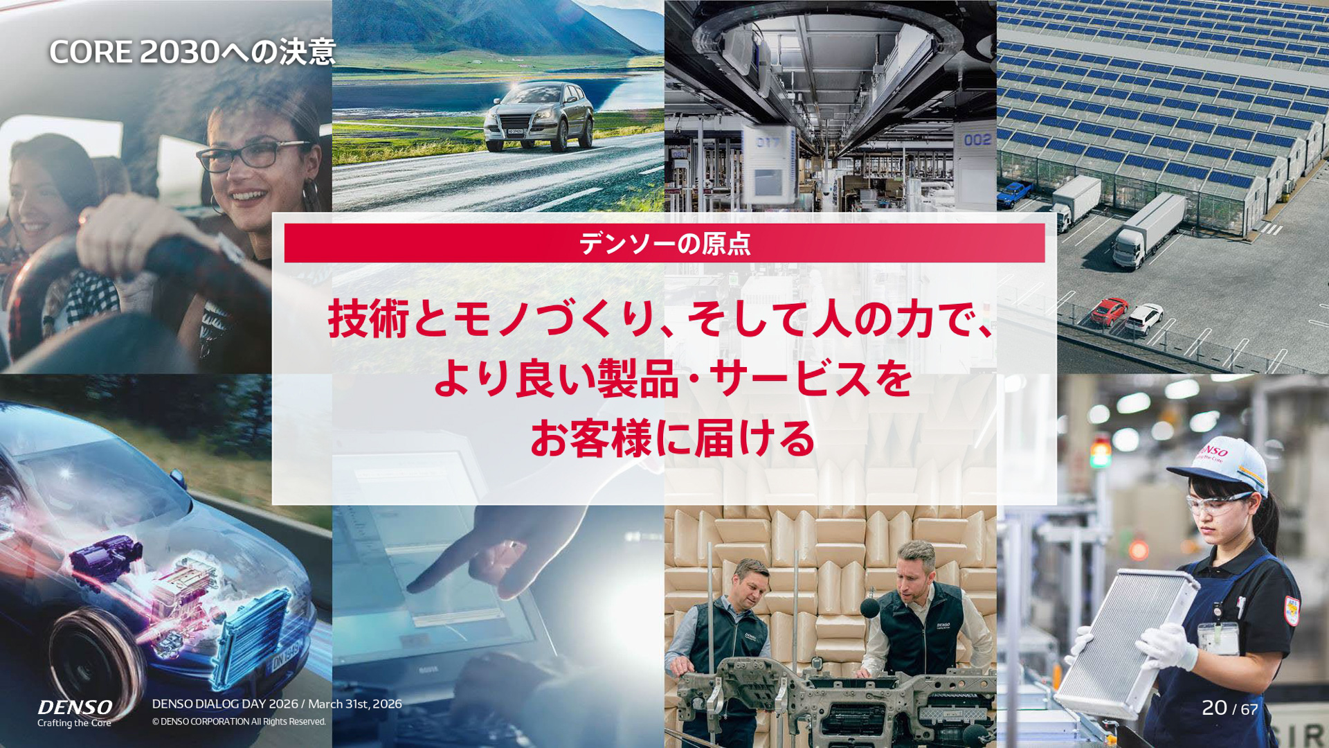 中期経営計画「CORE 2030」の説明資料
