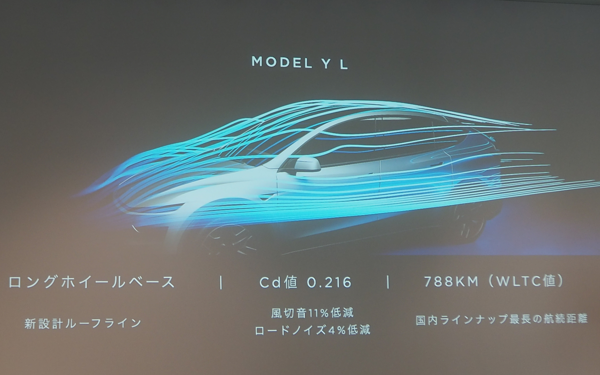 Cd値は驚異の0.216を誇る（セダンタイプの「モデル3」のCd値は0.219）