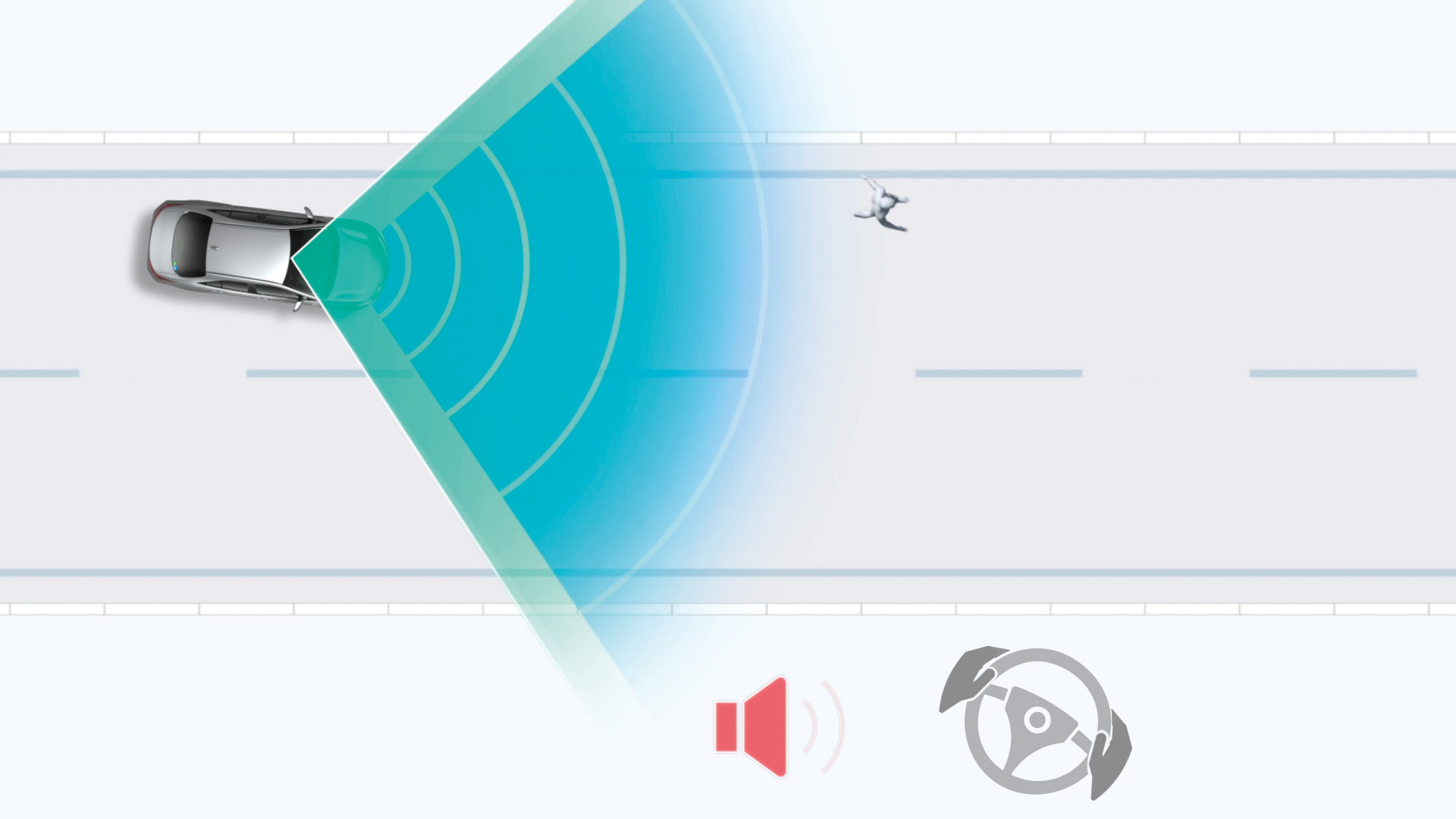 緊急時操舵支援（アクティブ操舵機能付）（作動イメージ）