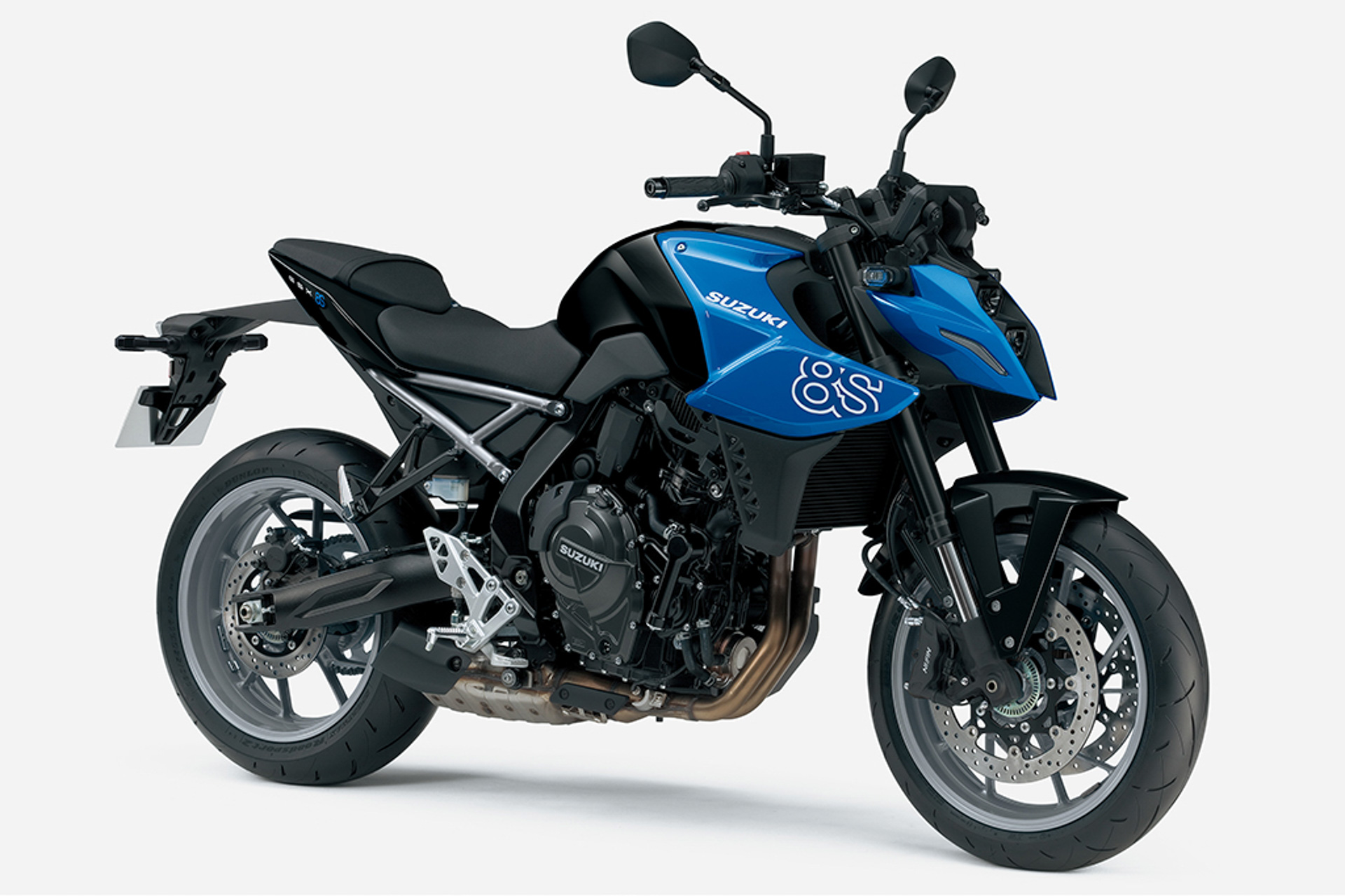 写真：GSX-8S 色：グラススパークルブラック/トリトンブルーメタリック (KEL)