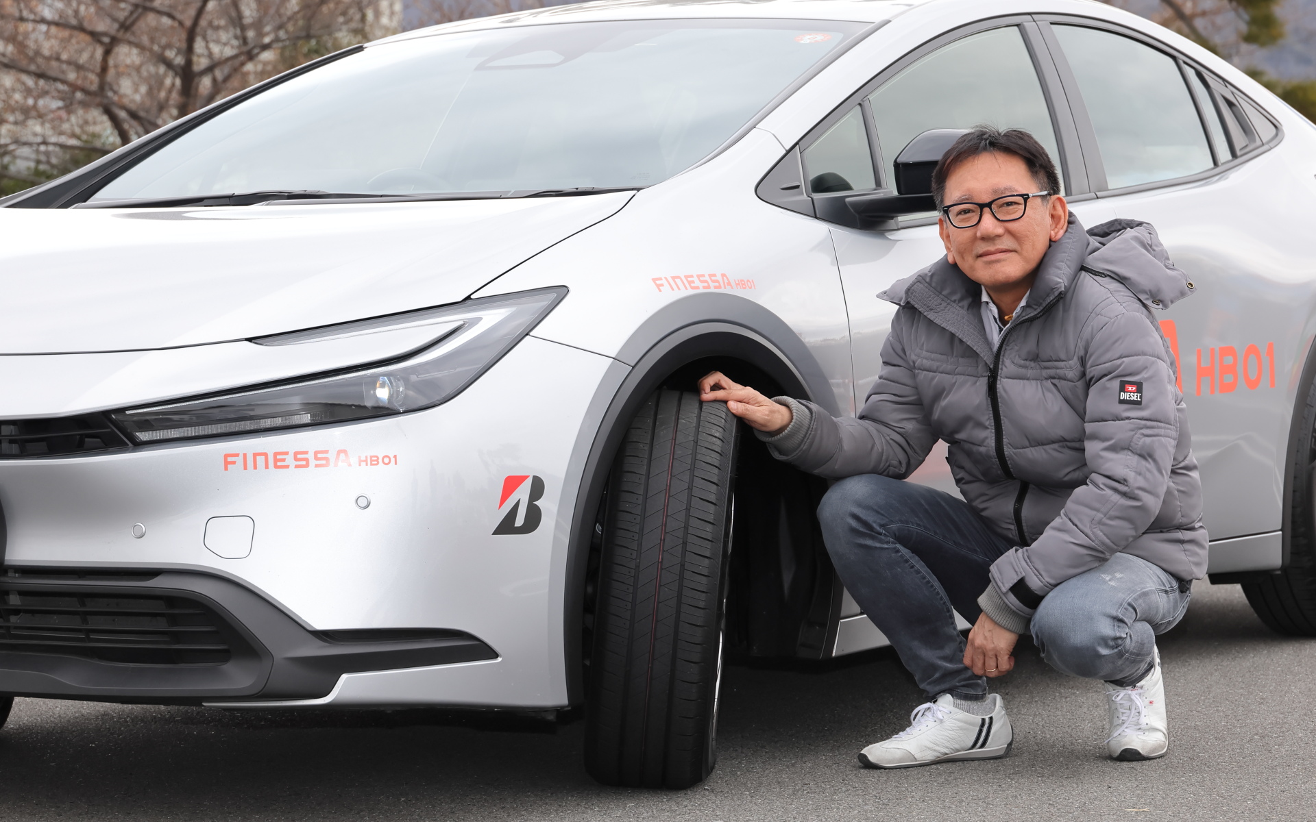 新ブランド「FINESSA（フィネッサ）」ブランド第1弾となる乗用車用タイヤ「フィネッサ HB01（エイチビーゼロワン）」を試すこともできた