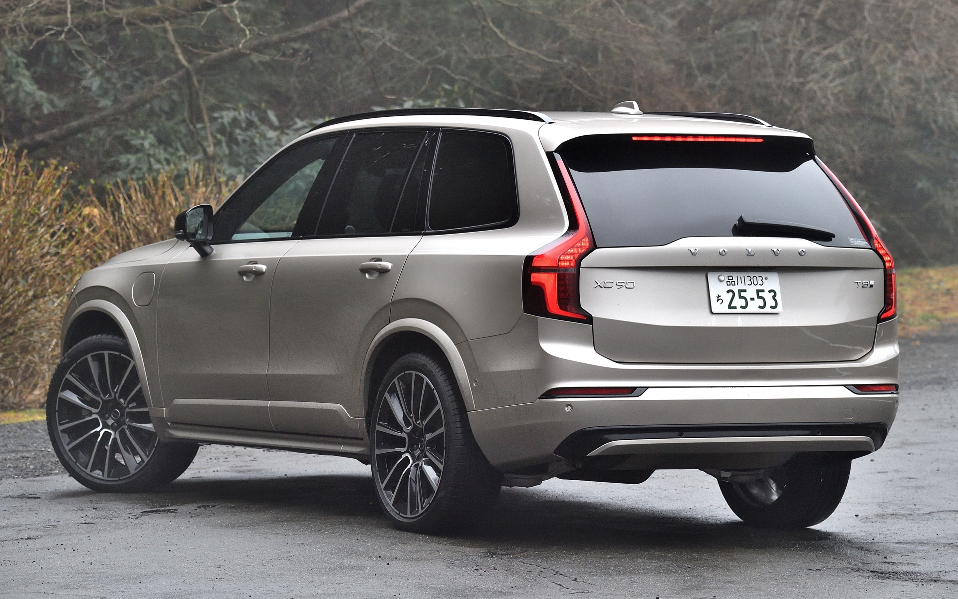 ボディサイズは4955×1960×1775mm（全長×全幅×全高）、ホイールベースは2985mm、車両重量2300kg、最小回転半径6.0m、試乗車のボディカラーはブライトダスクメタリック