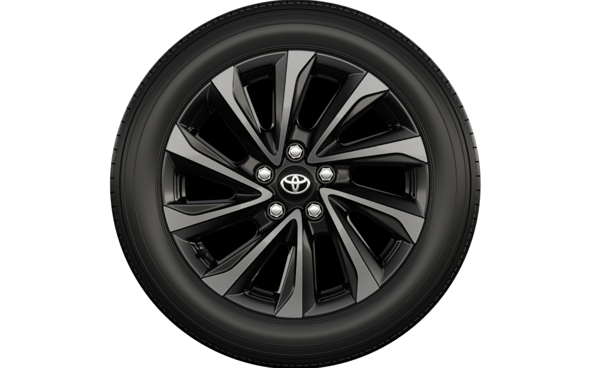 ヴォクシーS-Z・2WD車に標準装備の205/55R17タイヤ＆17×6Jアルミホイール（ブラック塗装＋切削光輝＋ダーククリア）