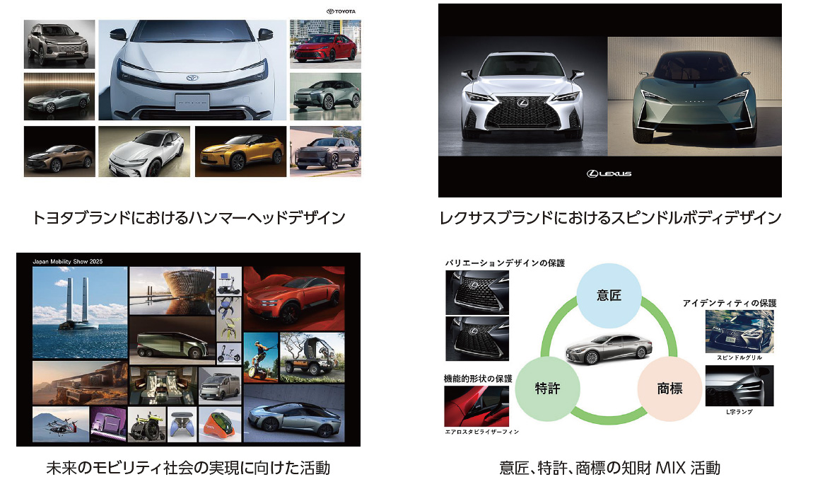 特許庁の評価ポイント。ハンマーヘッドデザイン、スピンドルボディデザインなどが挙げられている