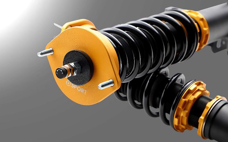 減衰力の調整はロッドの先端をまわす