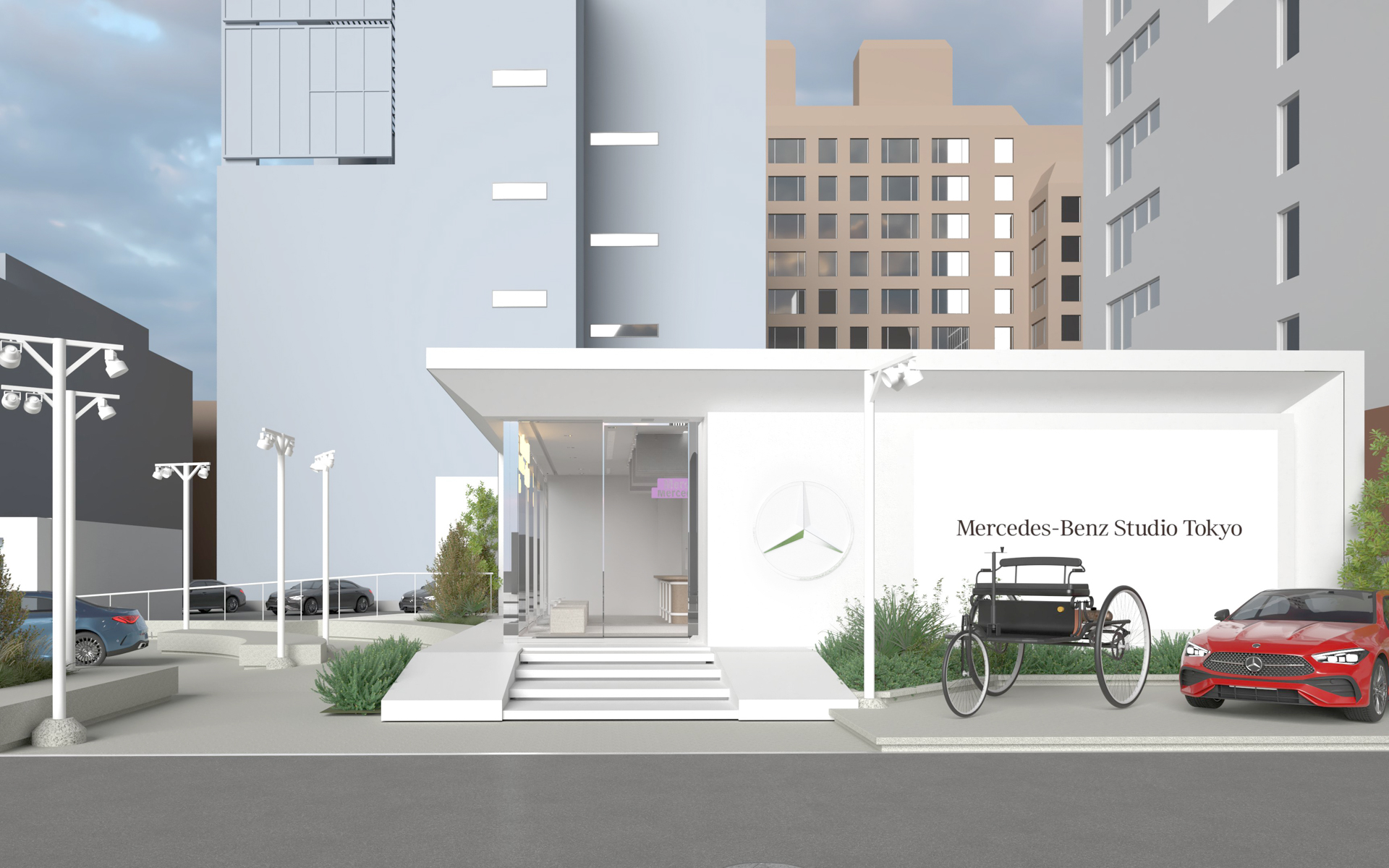 新ブランド体験拠点Mercedes-Benz Studio Tokyo外観イメージ