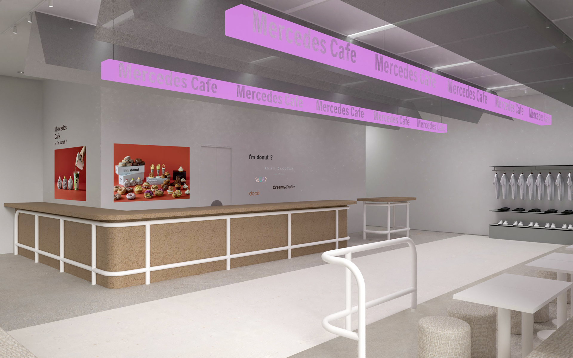 新ブランド体験拠点Mercedes-Benz Studio Tokyoのカフェエリアイメージ