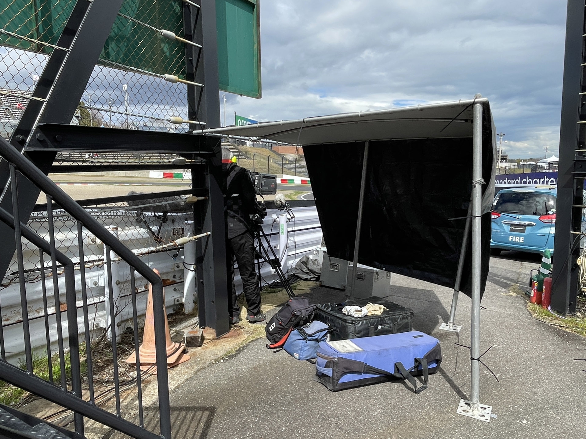 国際映像の撮影ブースが設置されていた