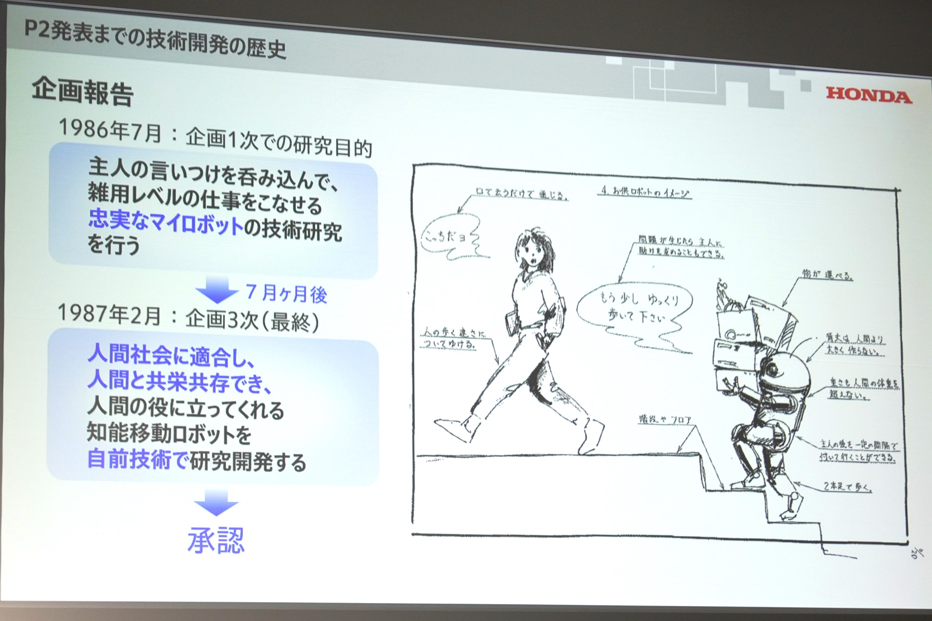 企画の3次で描いた「お供ロボット」のイメージ