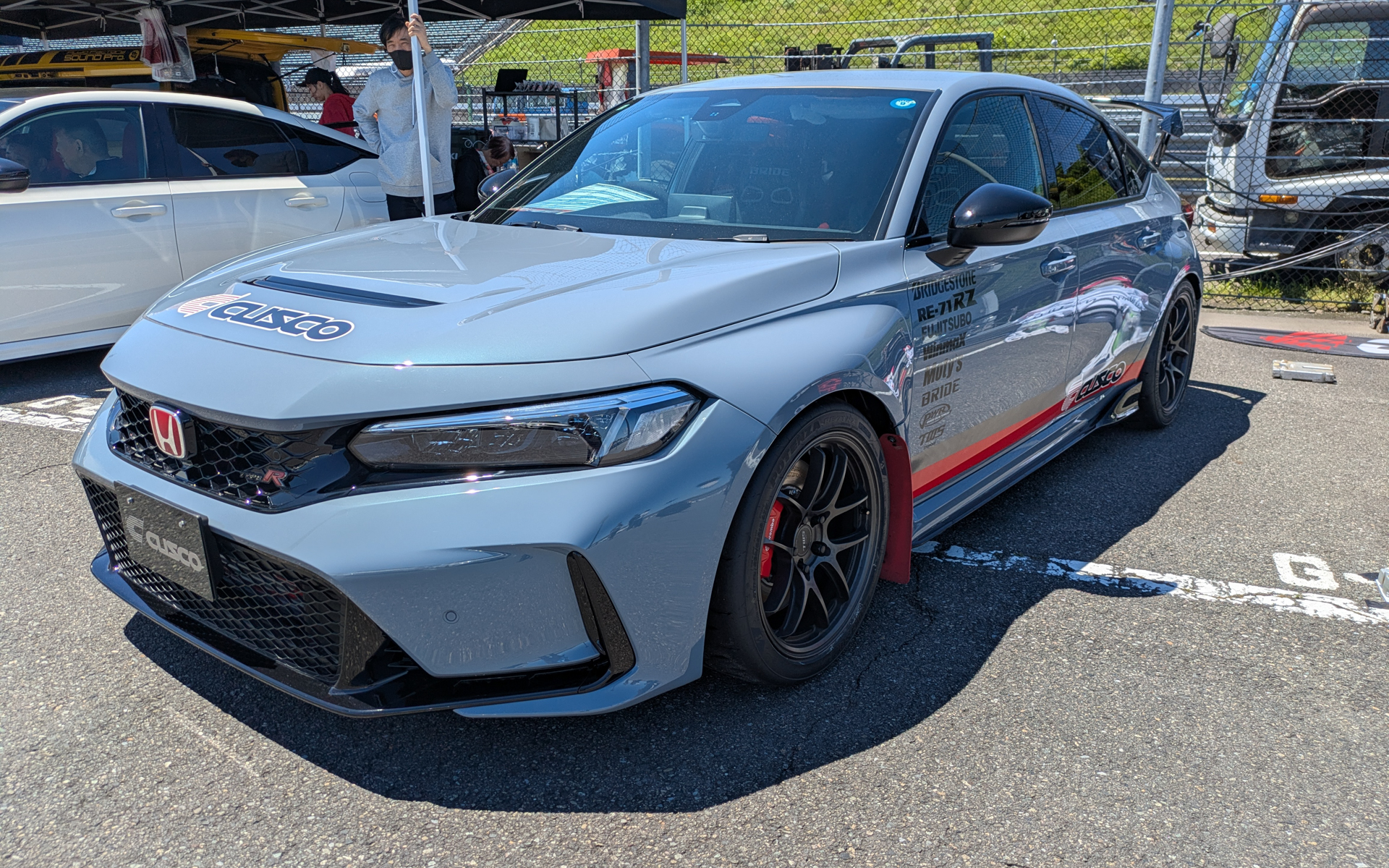 キャロッセはシビックTYPE R（FL5）用のクイックシフターを展示。近々発売予定とのことで予価は24万円