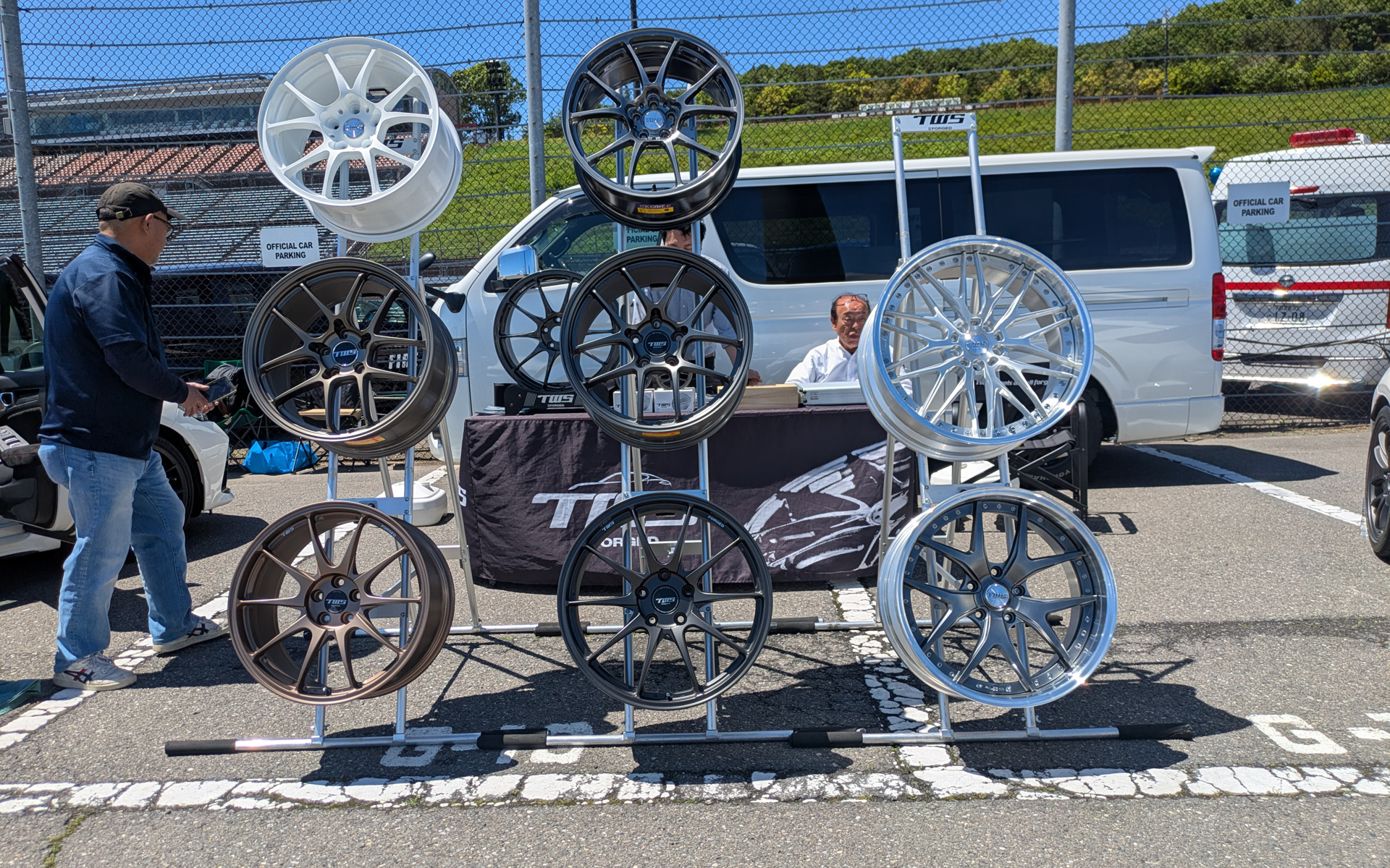TWS MotorsportやTWS Exleteシリーズの製品も展示