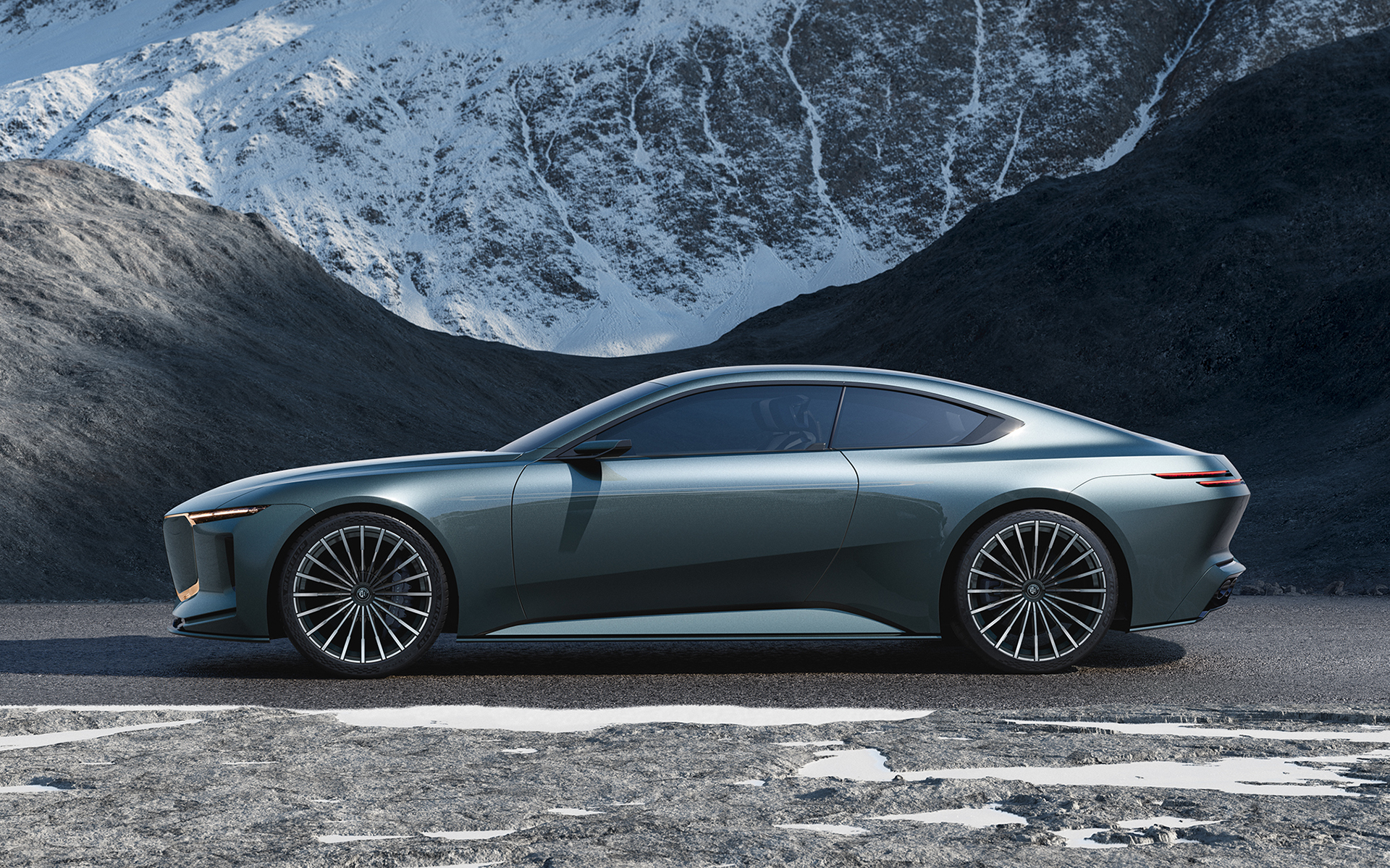 2ドアクーペスタイルの「Vision BMW ALPINA」。ブランドの将来目指す姿を暗示させるモデルだ