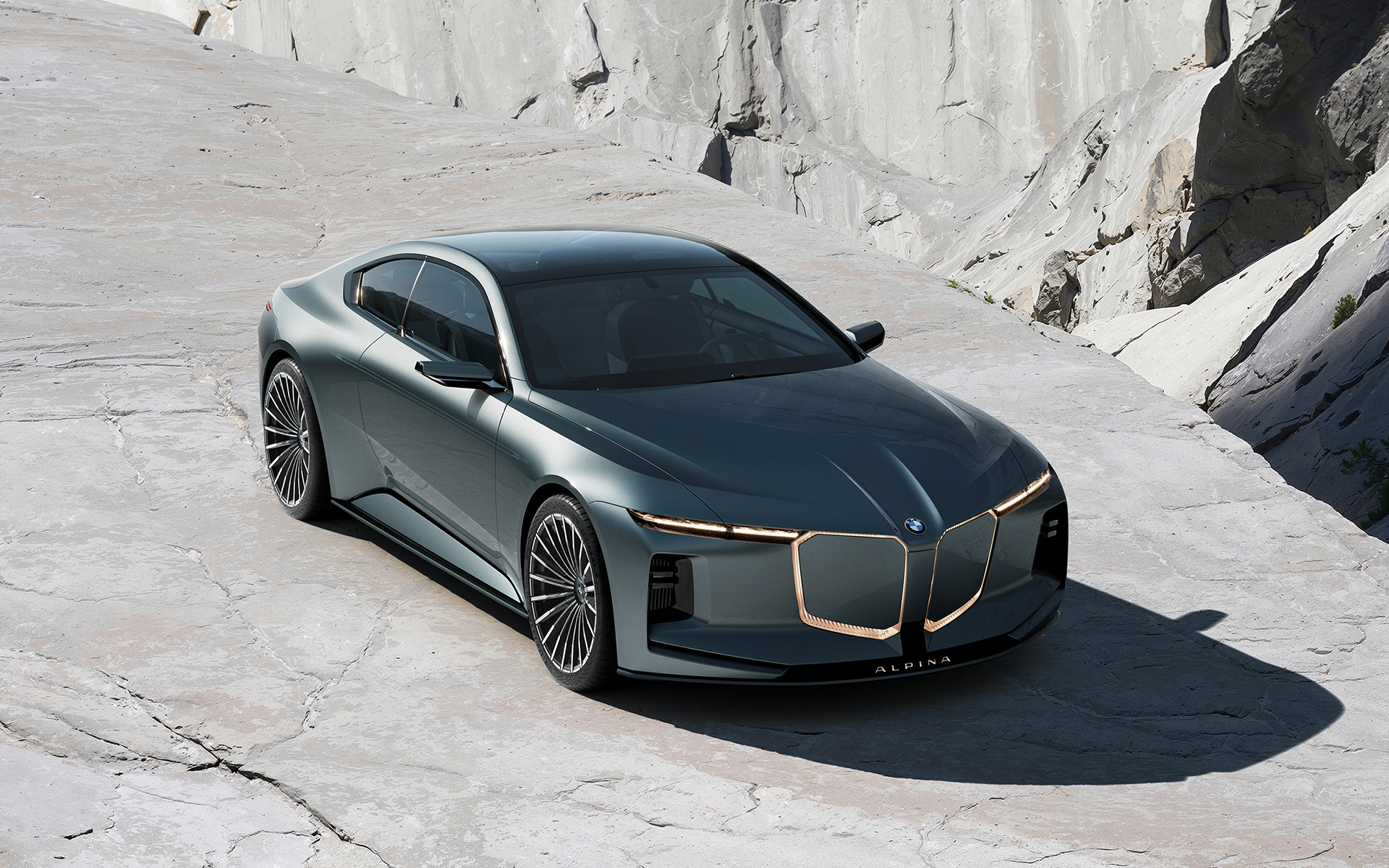 2ドアクーペスタイルの「Vision BMW ALPINA」。ブランドの将来目指す姿を暗示させるモデルだ