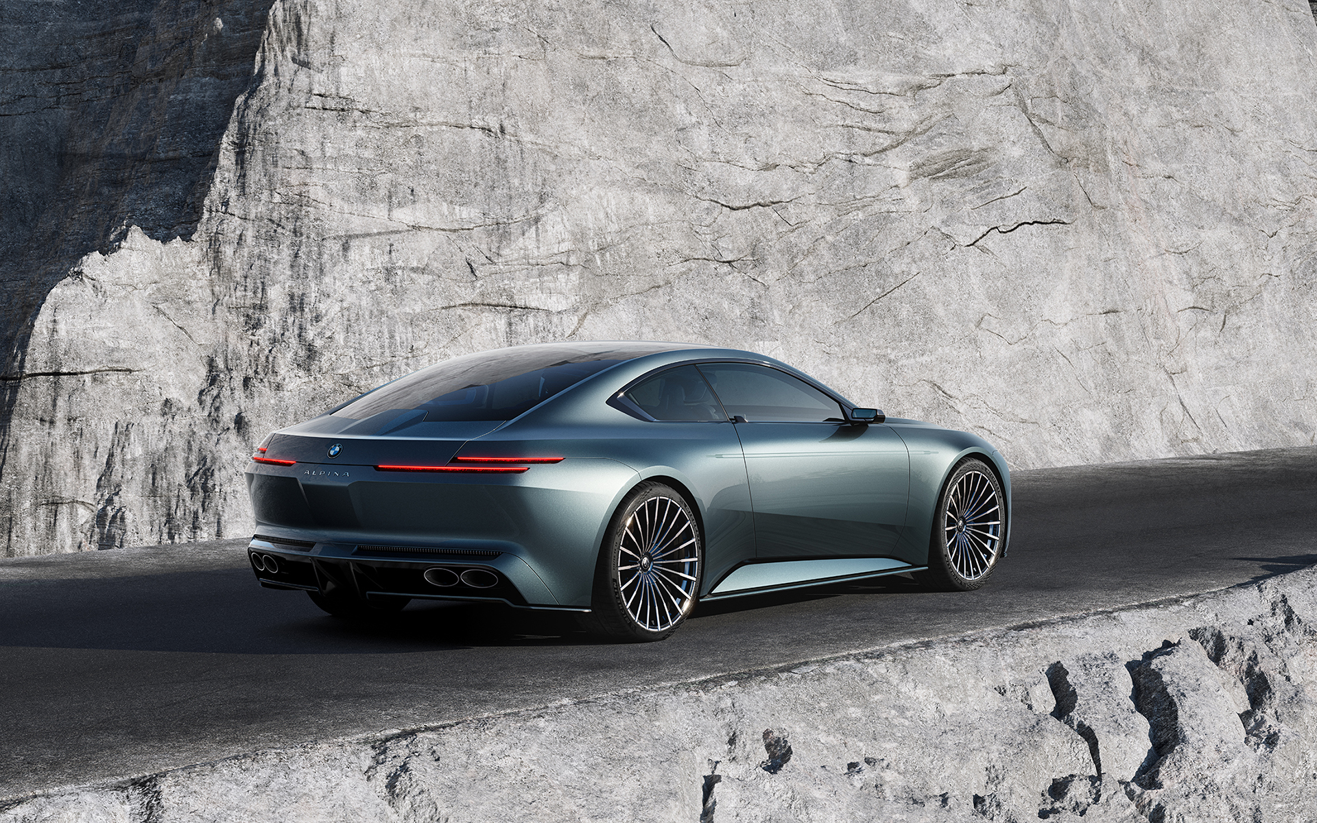 2ドアクーペスタイルの「Vision BMW ALPINA」。ブランドの将来目指す姿を暗示させるモデルだ