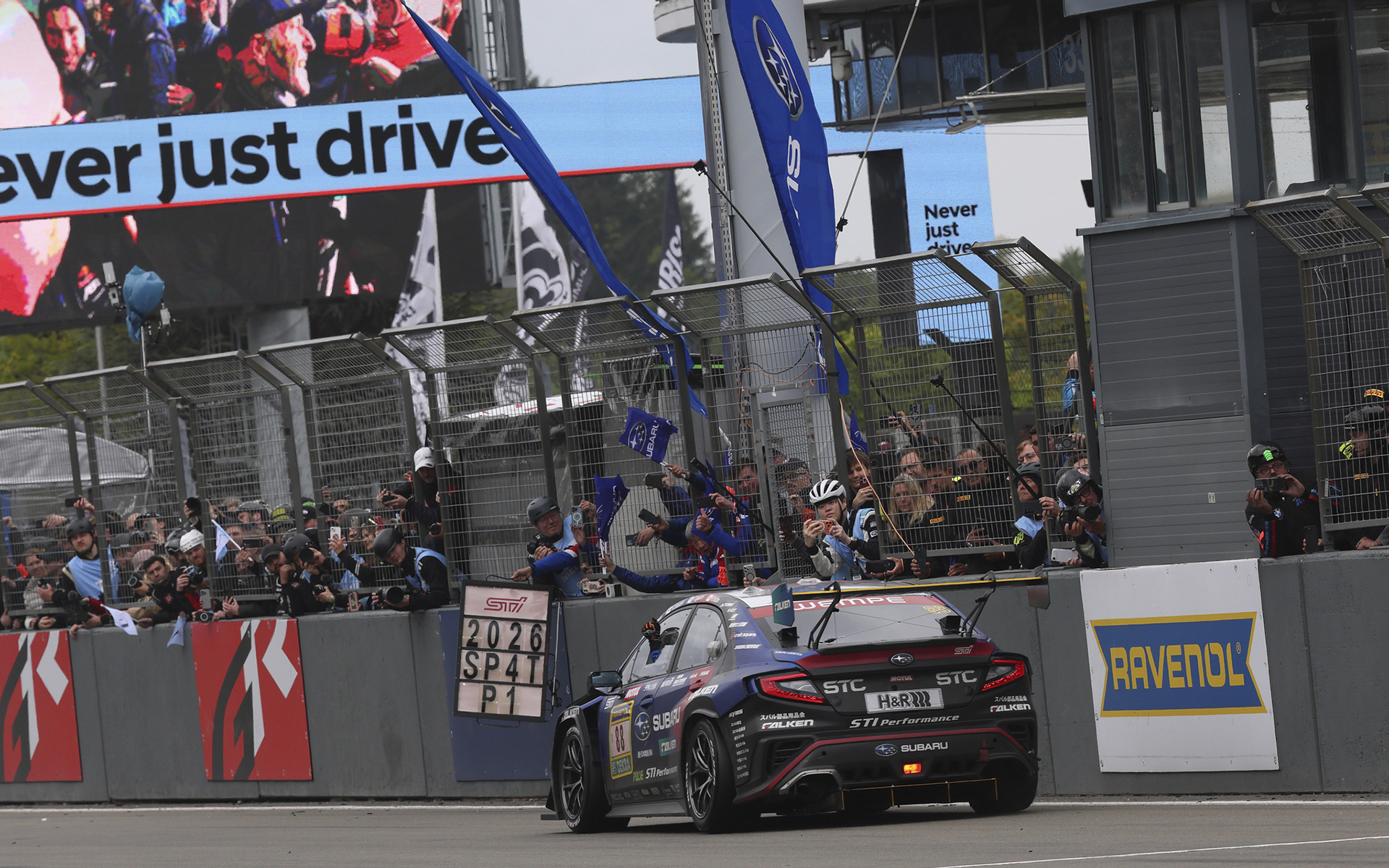 SP4Tクラスで優勝を果たした「SUBARU WRX NBR CHALLENGE 2026」