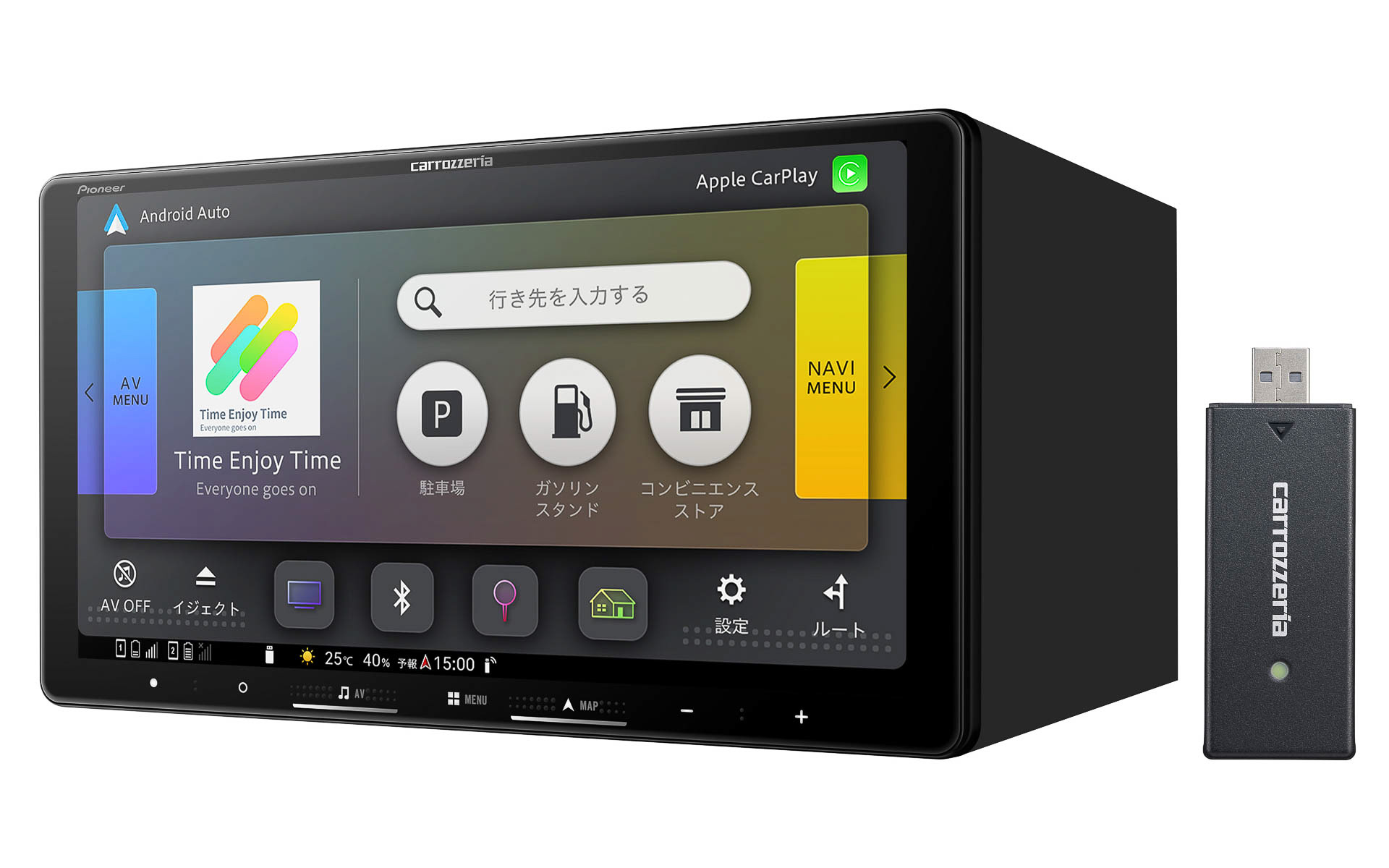 AVIC-RQ722-DCは9V型HD画面を備えるラージサイズタイプ