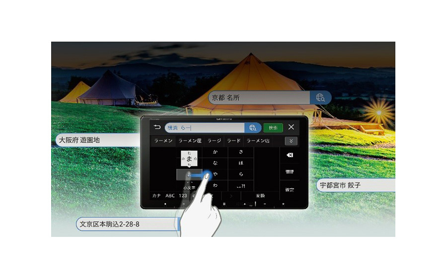 文字入力はフリック入力に対応