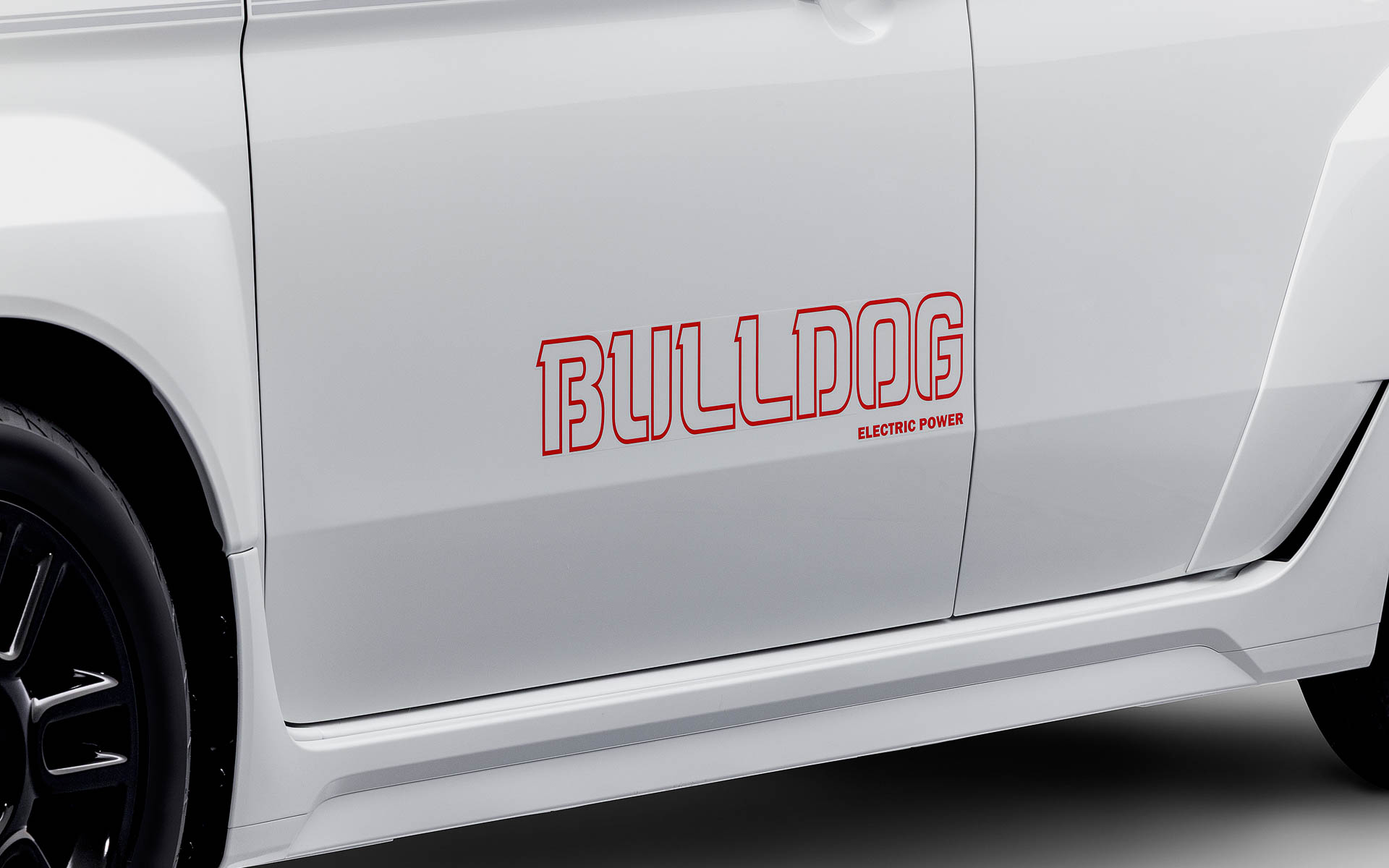 デカール BULLDOGはフロントバンパー・フロントドア左右・テールゲート用のセット