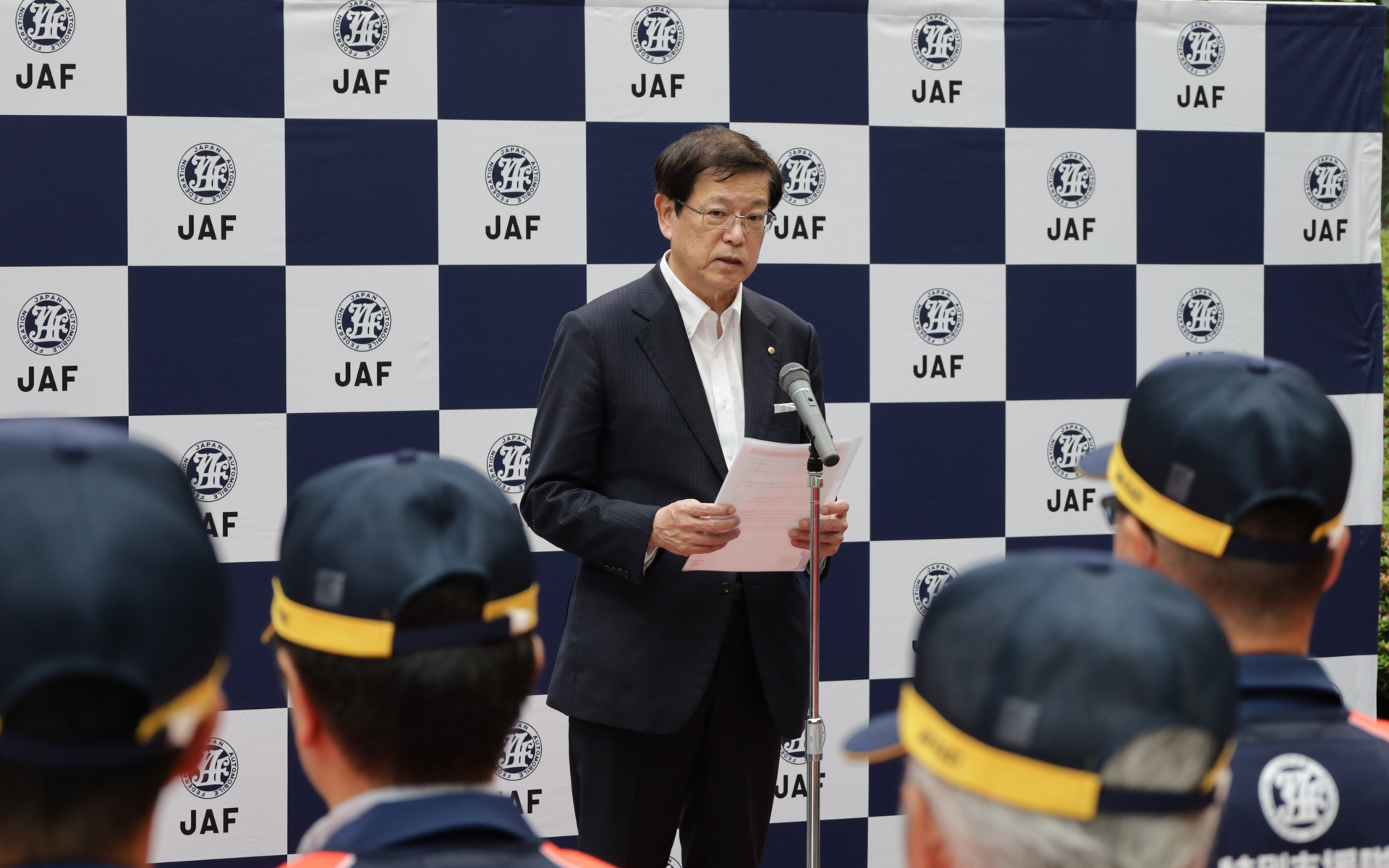 JAF-FAST発足の経緯と目的の説明をしたJAF副会長の蓮花一己氏