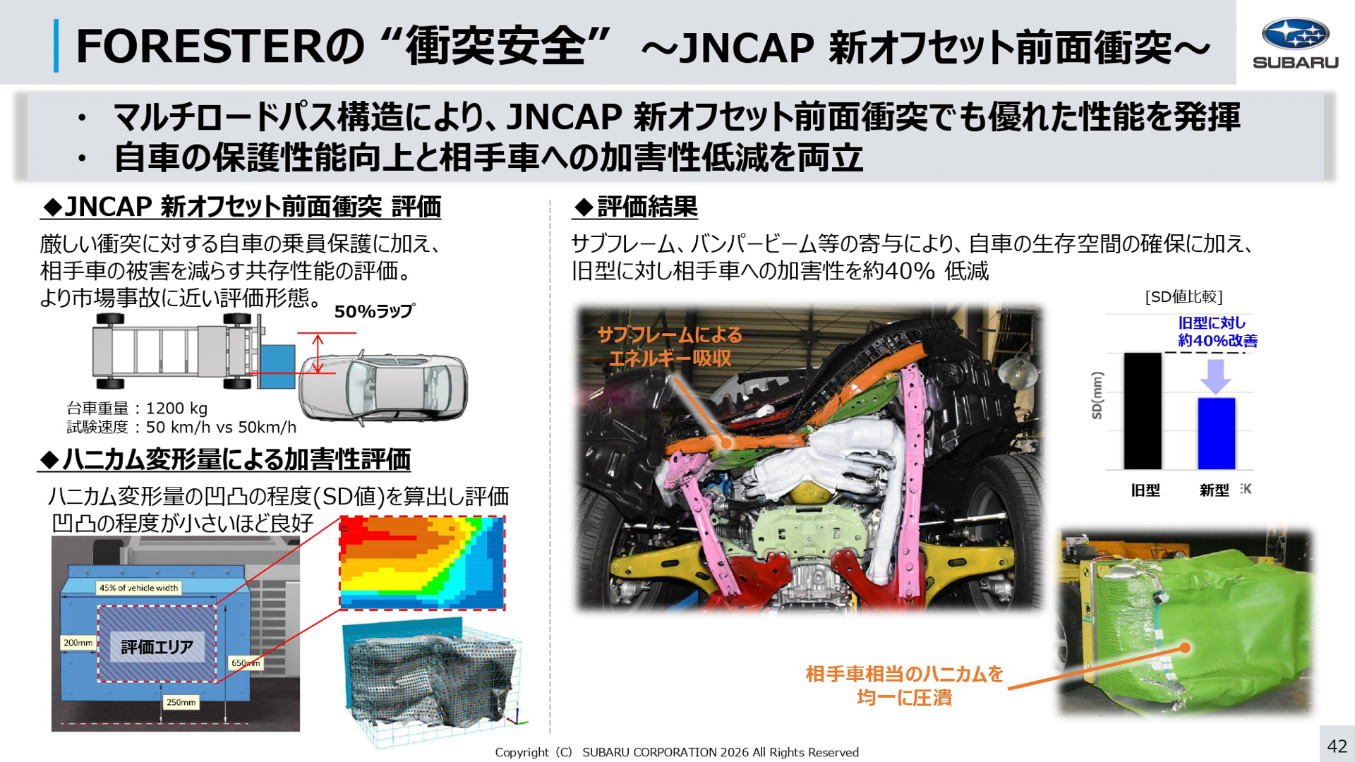 「フォレスター」において行なったスバルの取り組み