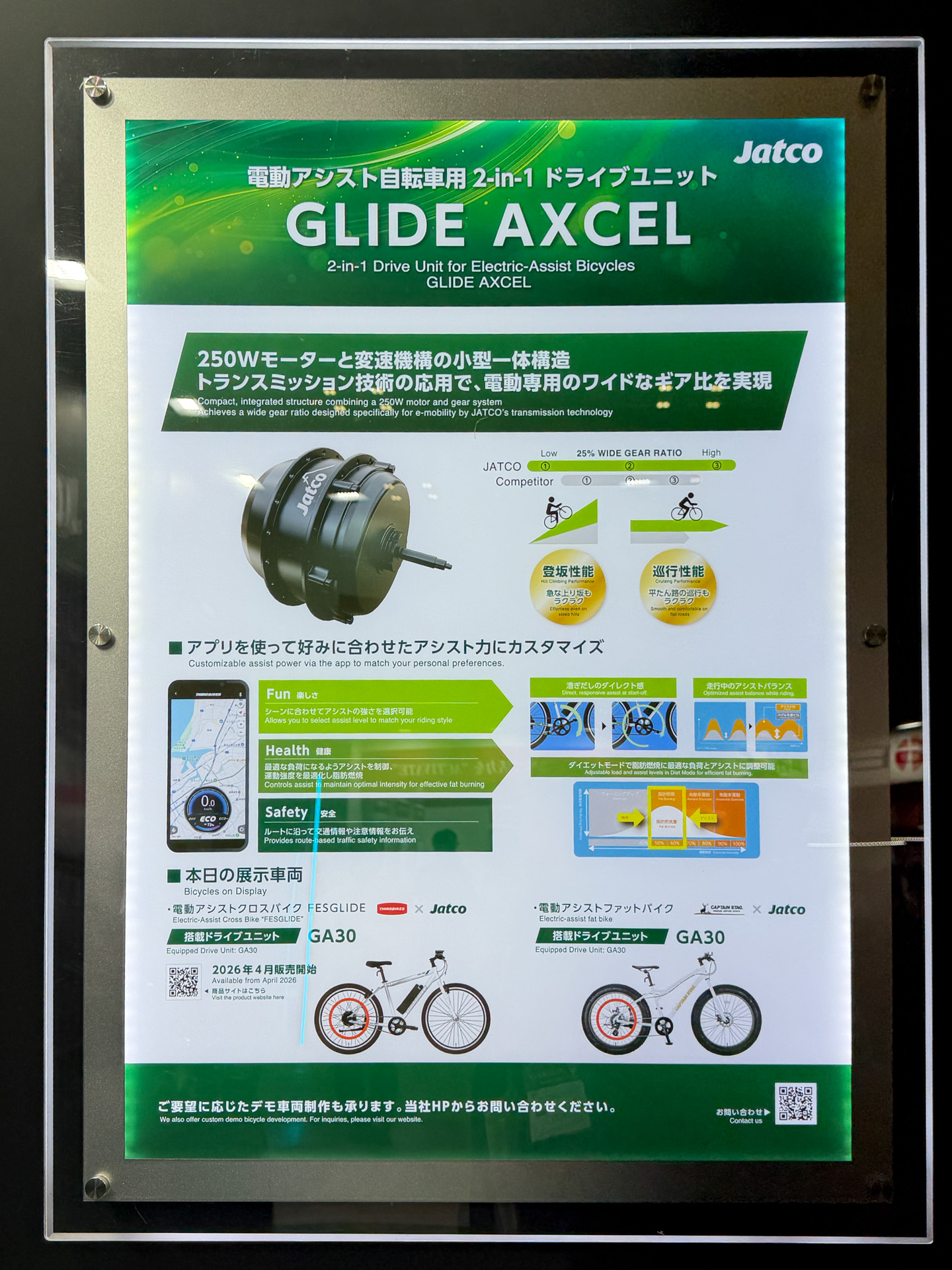 電動アシスト自転車用2-in-1ドライブユニット「GLIDE AXCEL（グライドアクセル）」