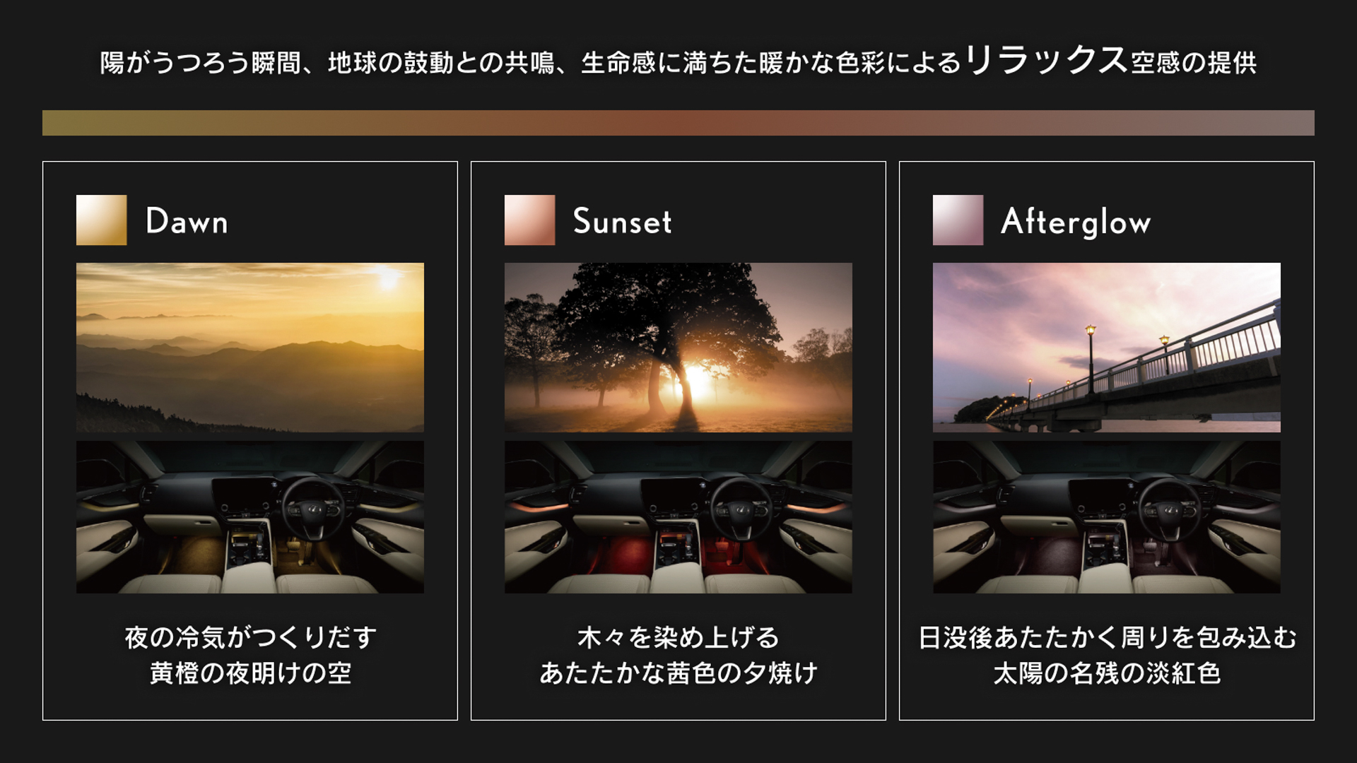 テーマ：リラックス（Dawn、Sunset、Afterglow）
